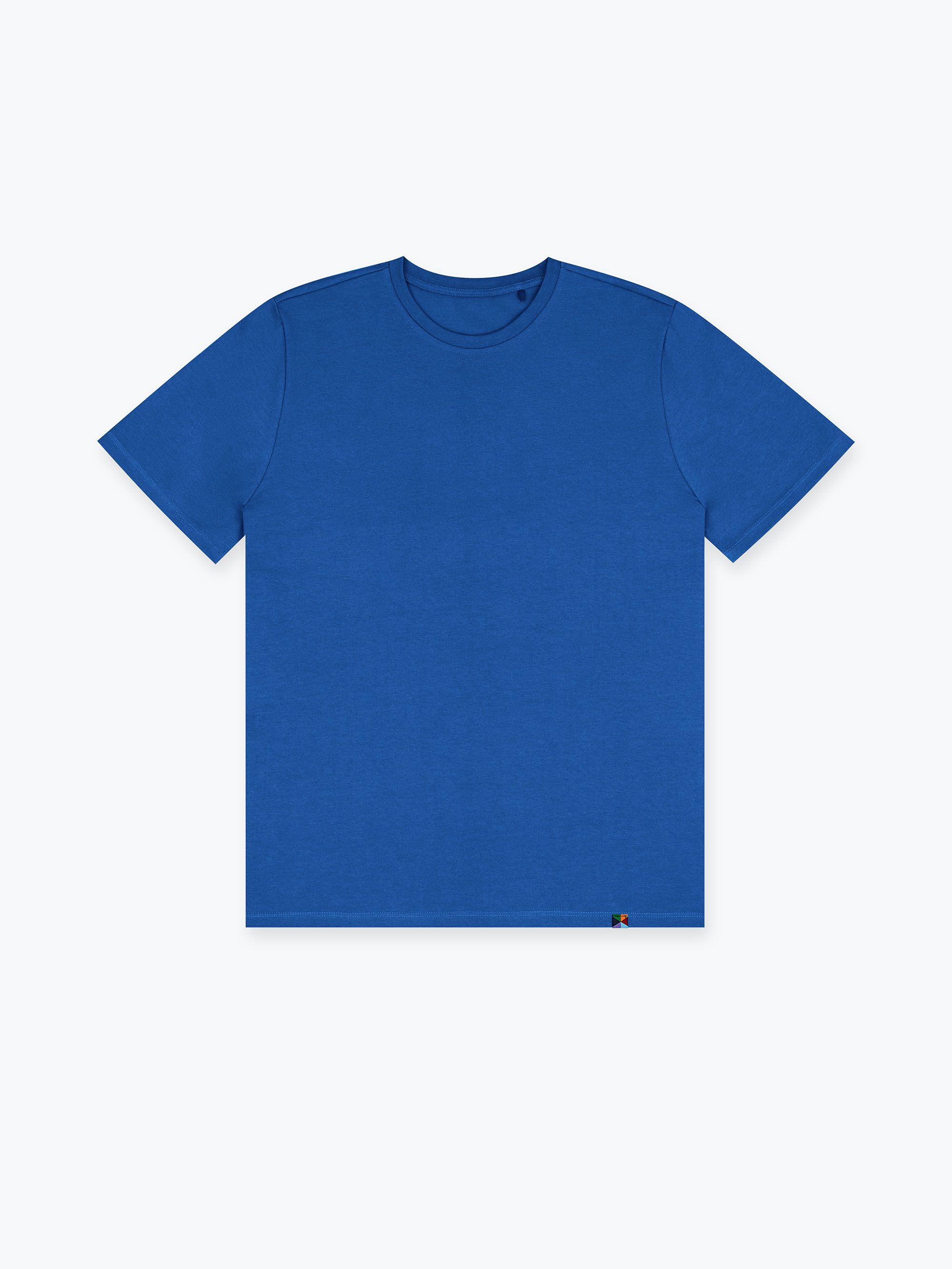 Blue ribbed T-shirt Men