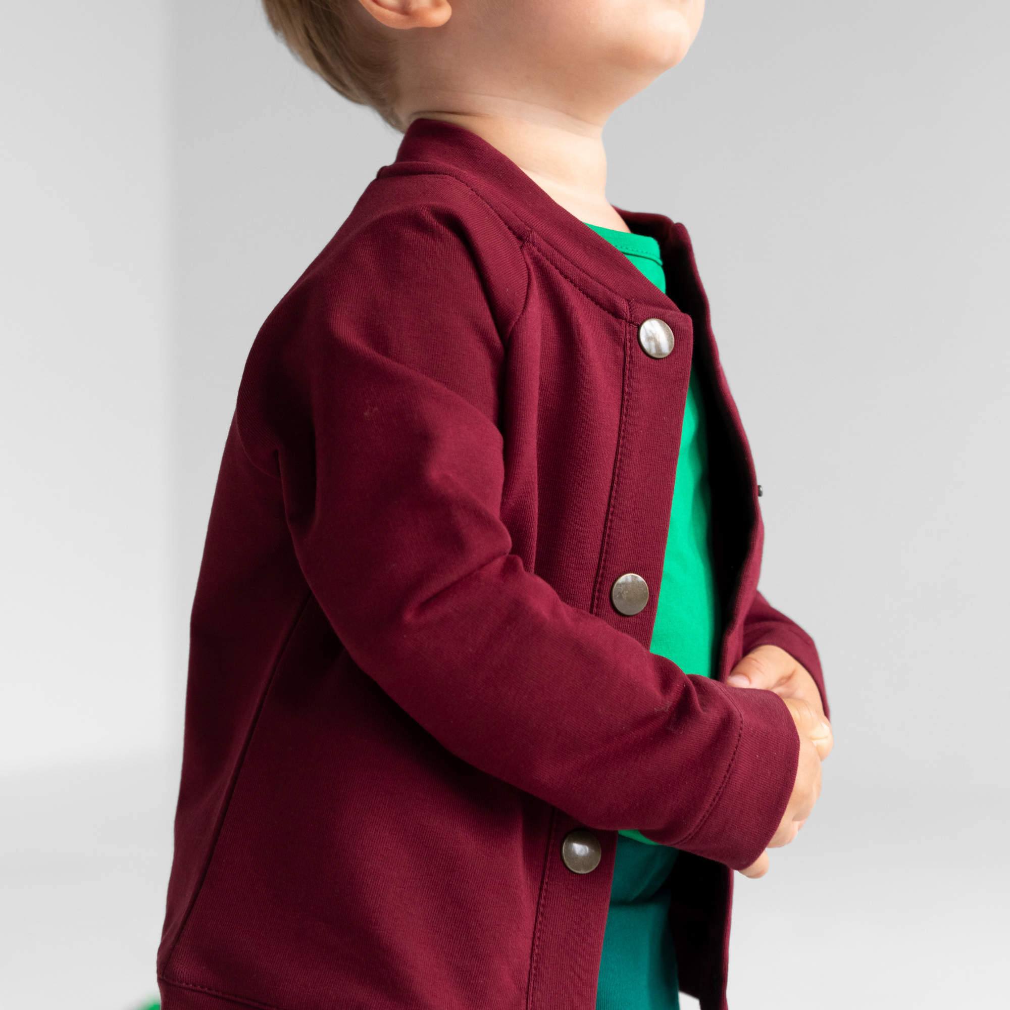 Bordowa bluza bomber