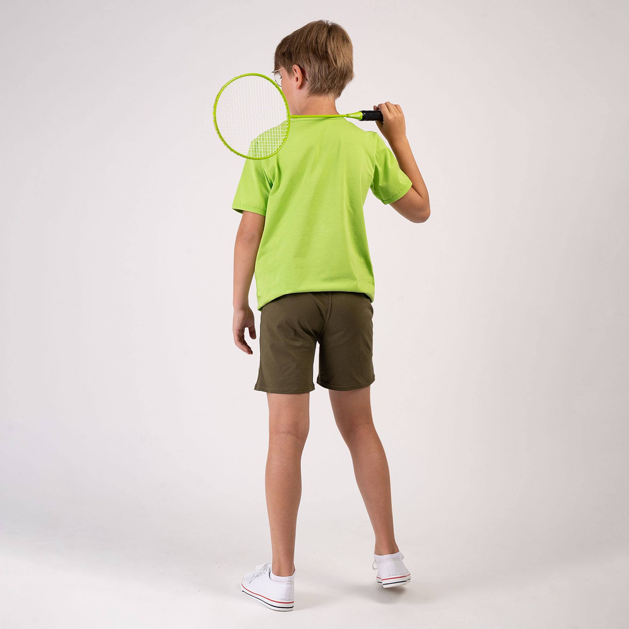Limonkowa koszulka z krótkim rękawem Junior