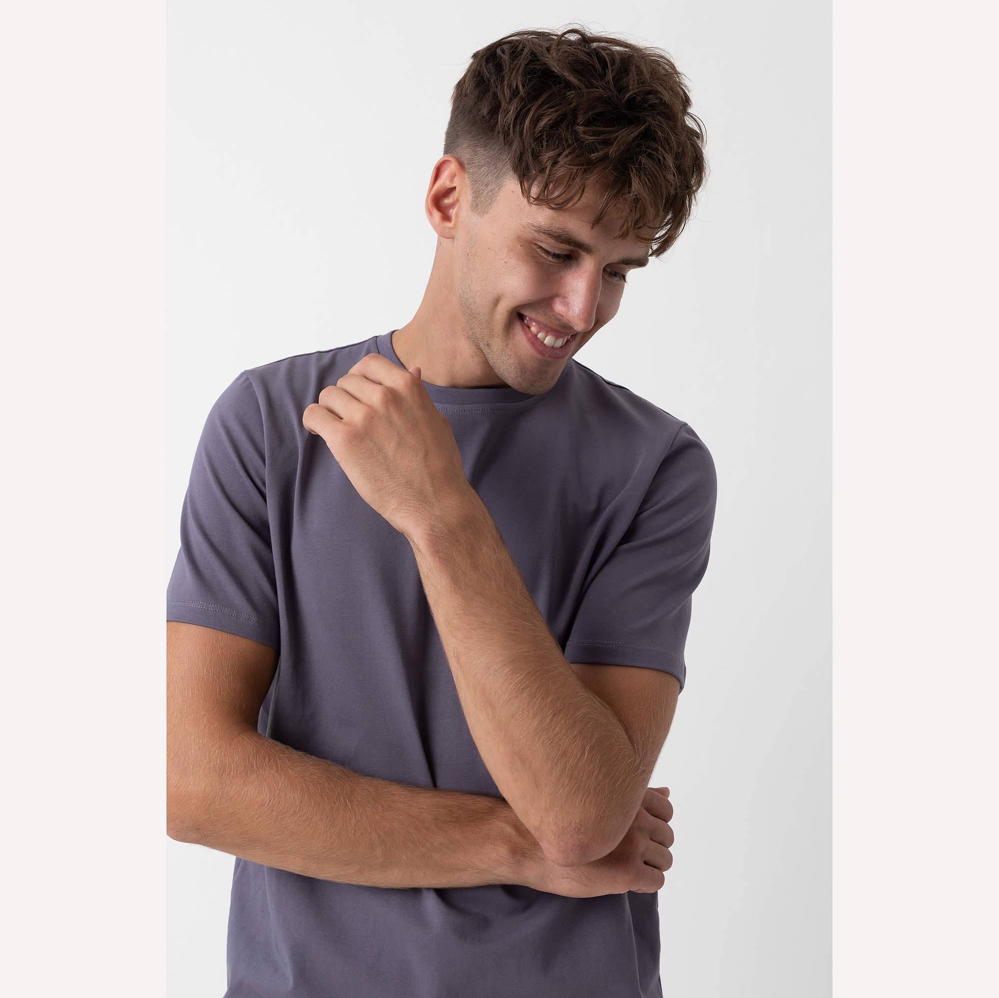 Graphite ribbed T-shirt Men
