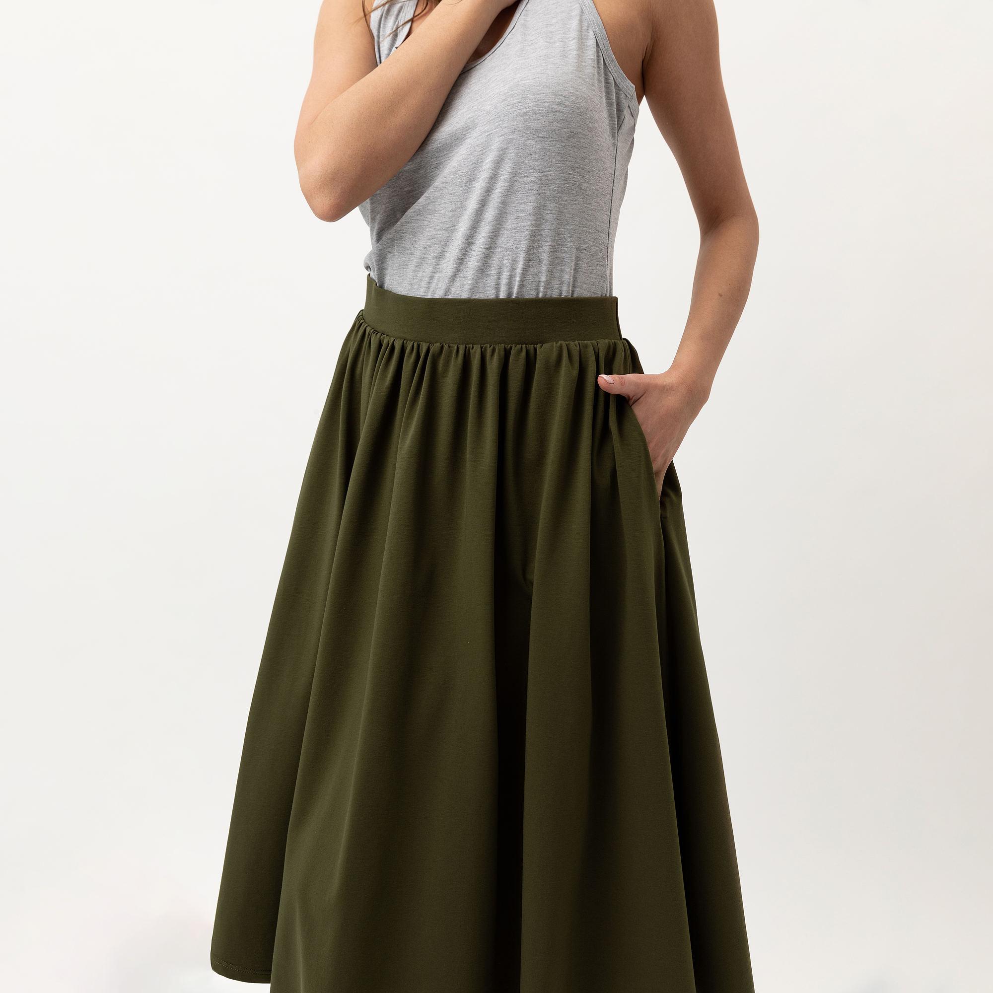 Khaki spódnica damska