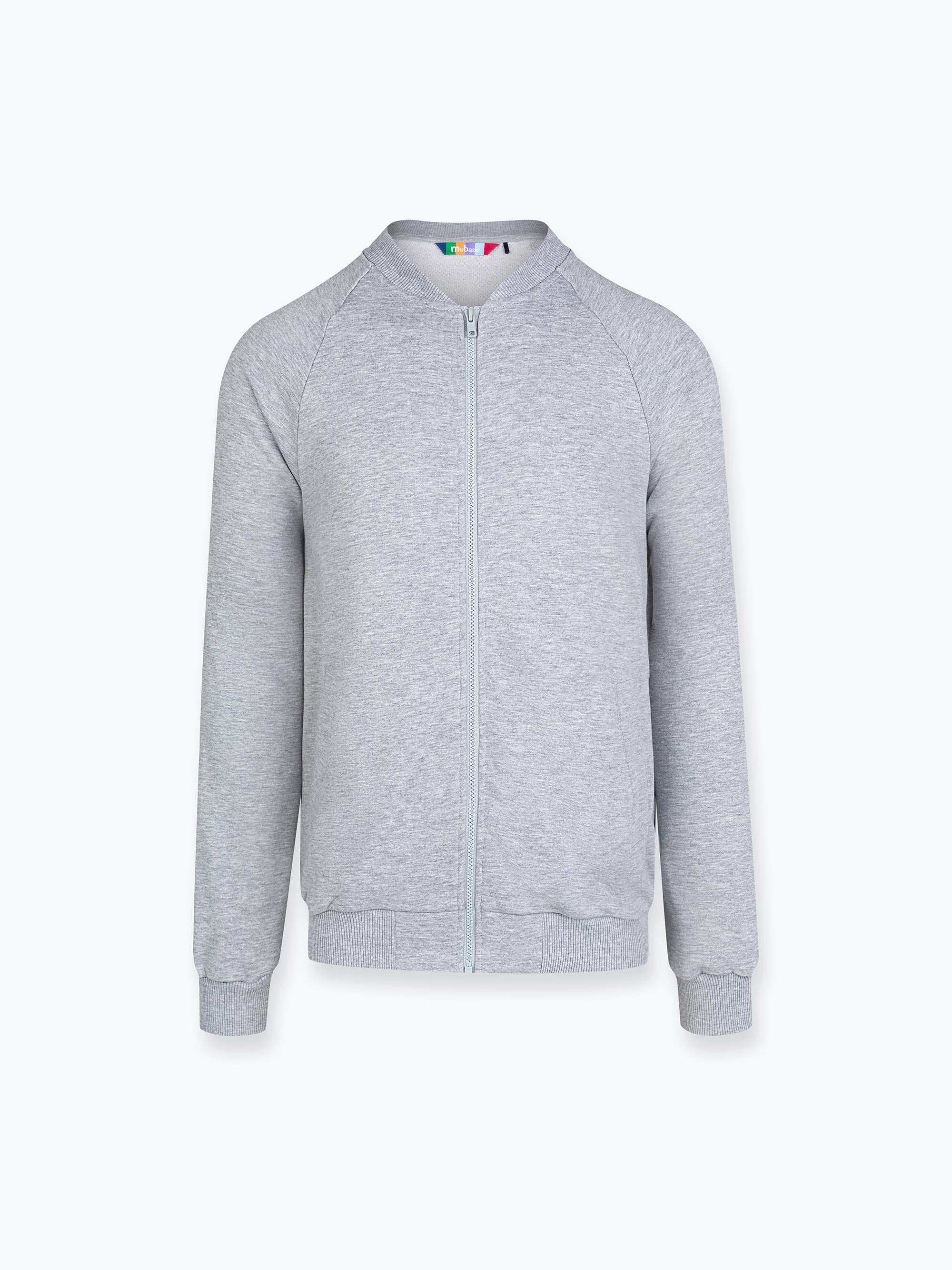 Szara bluza na zamek męska