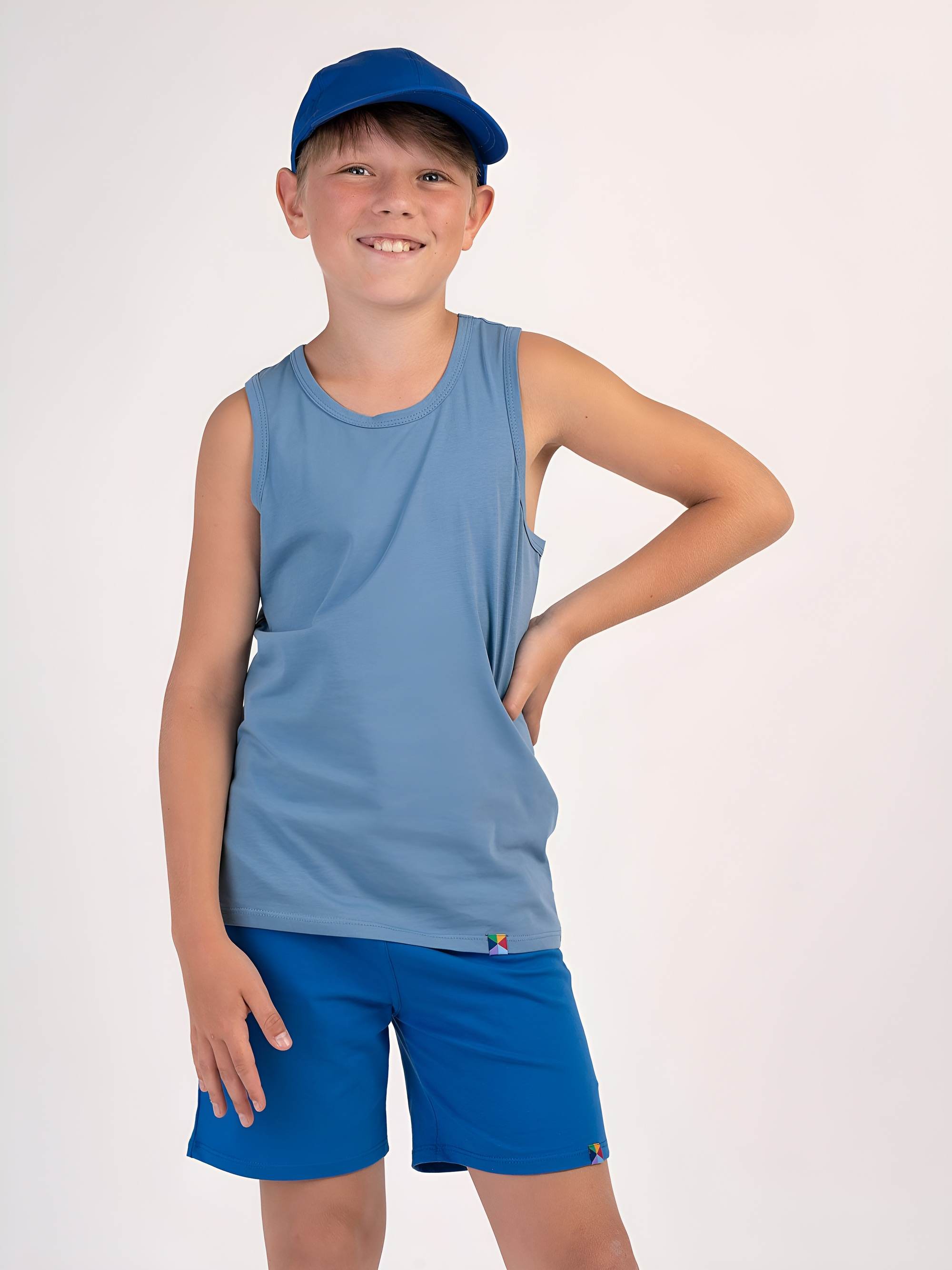 Niebieskie spodenki cienkie Junior