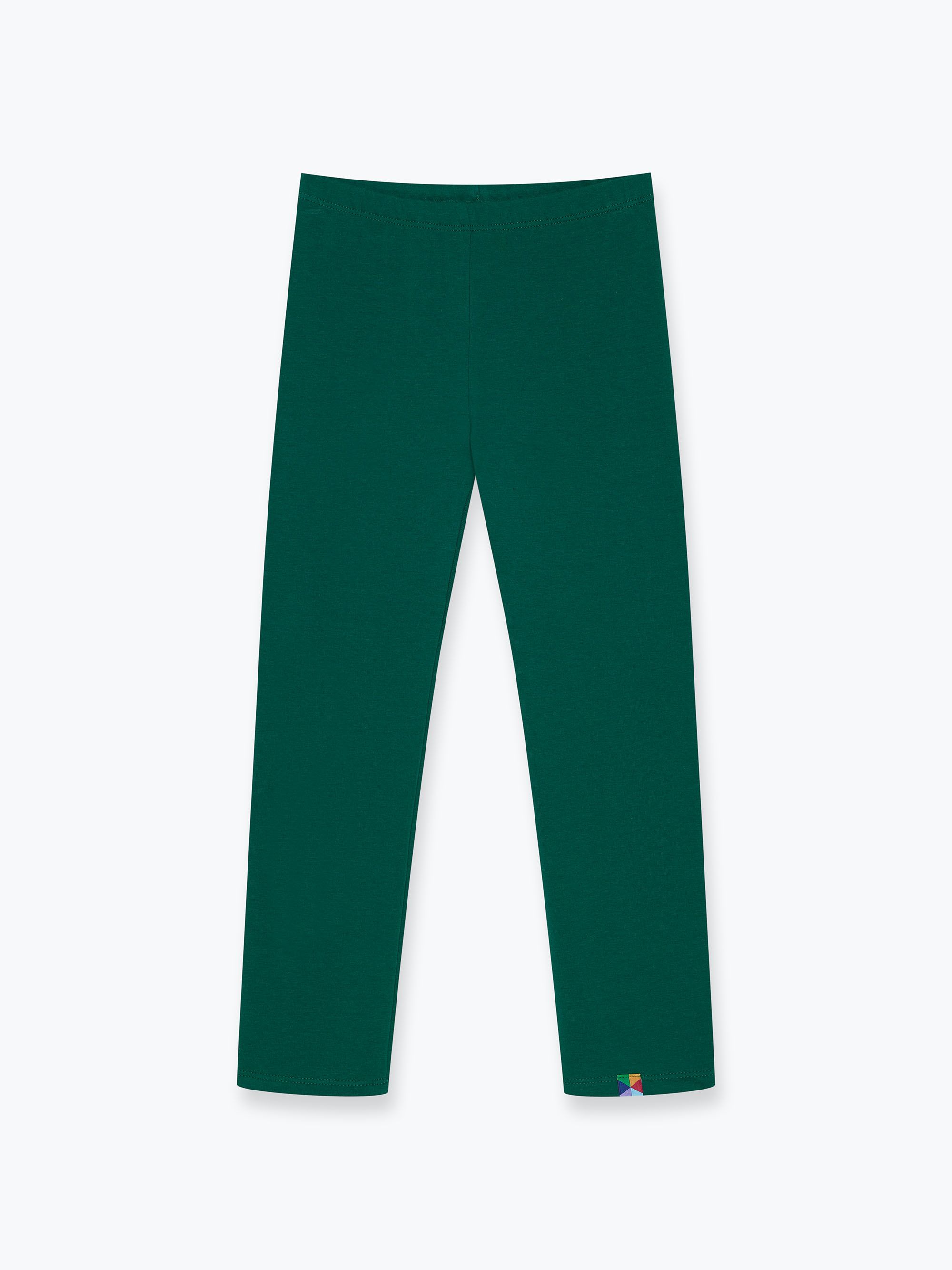 Butelkowozielone legginsy z meszkiem