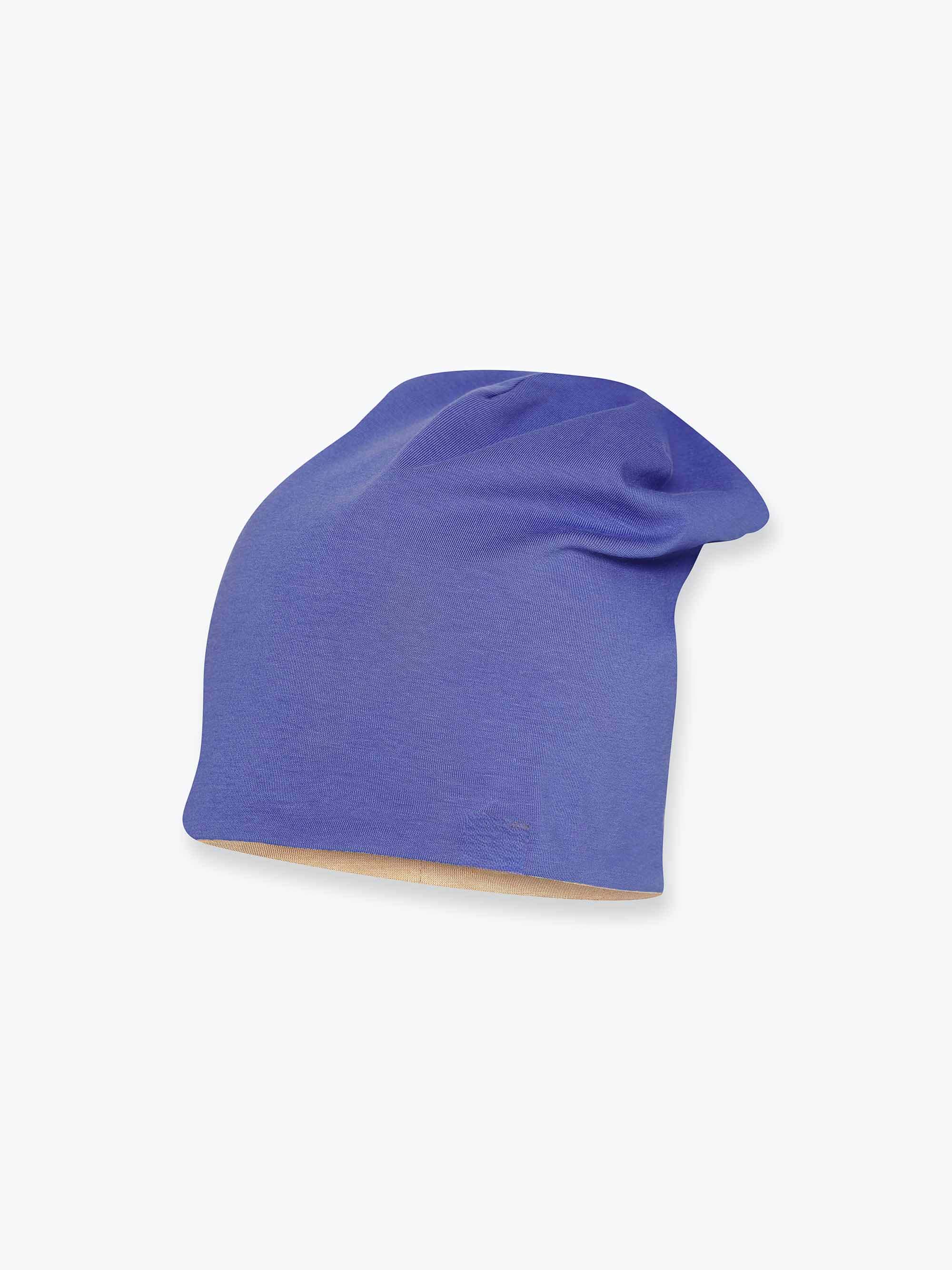 Barwinkowo-beżowa czapka dwustronna