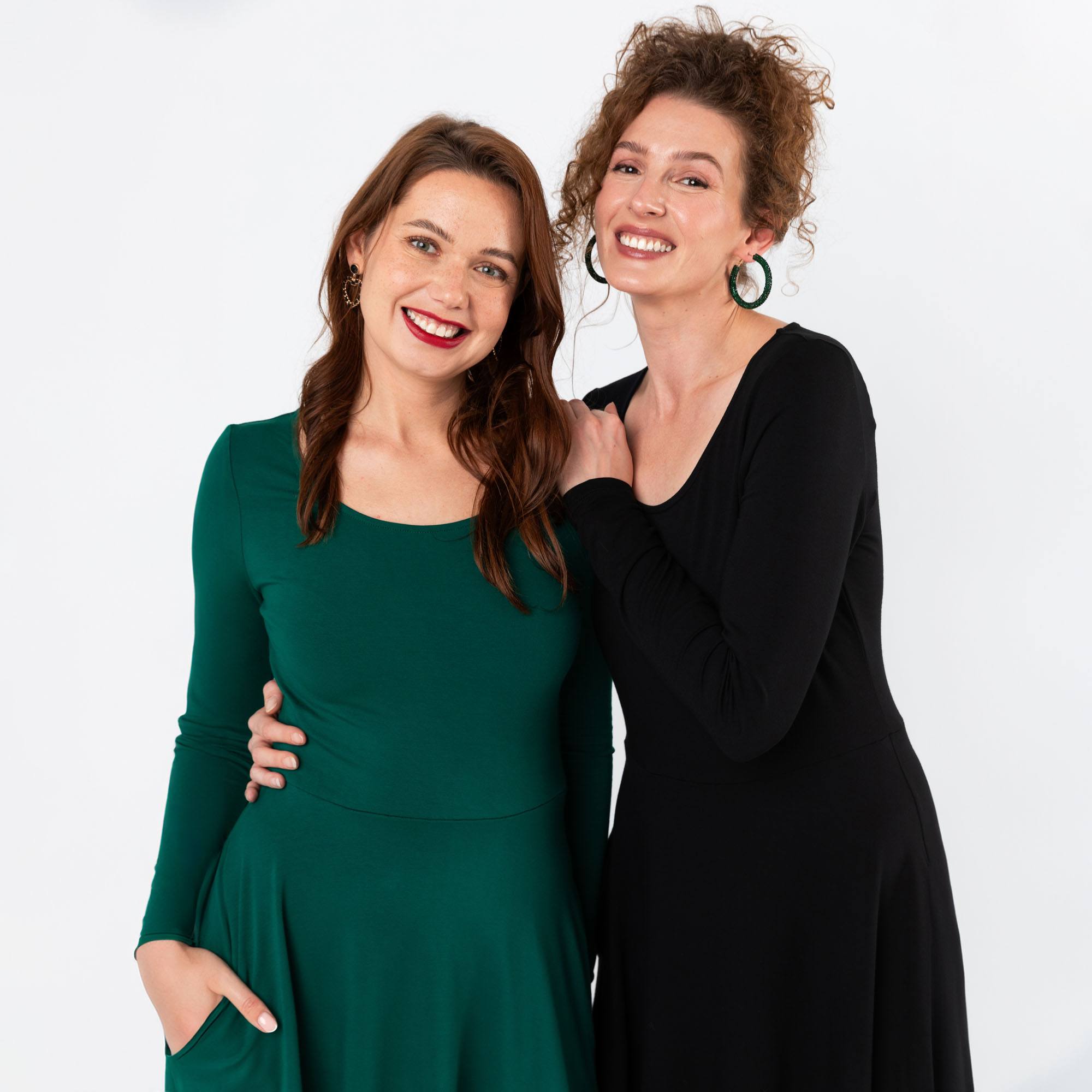 Black long sleeve dress Women