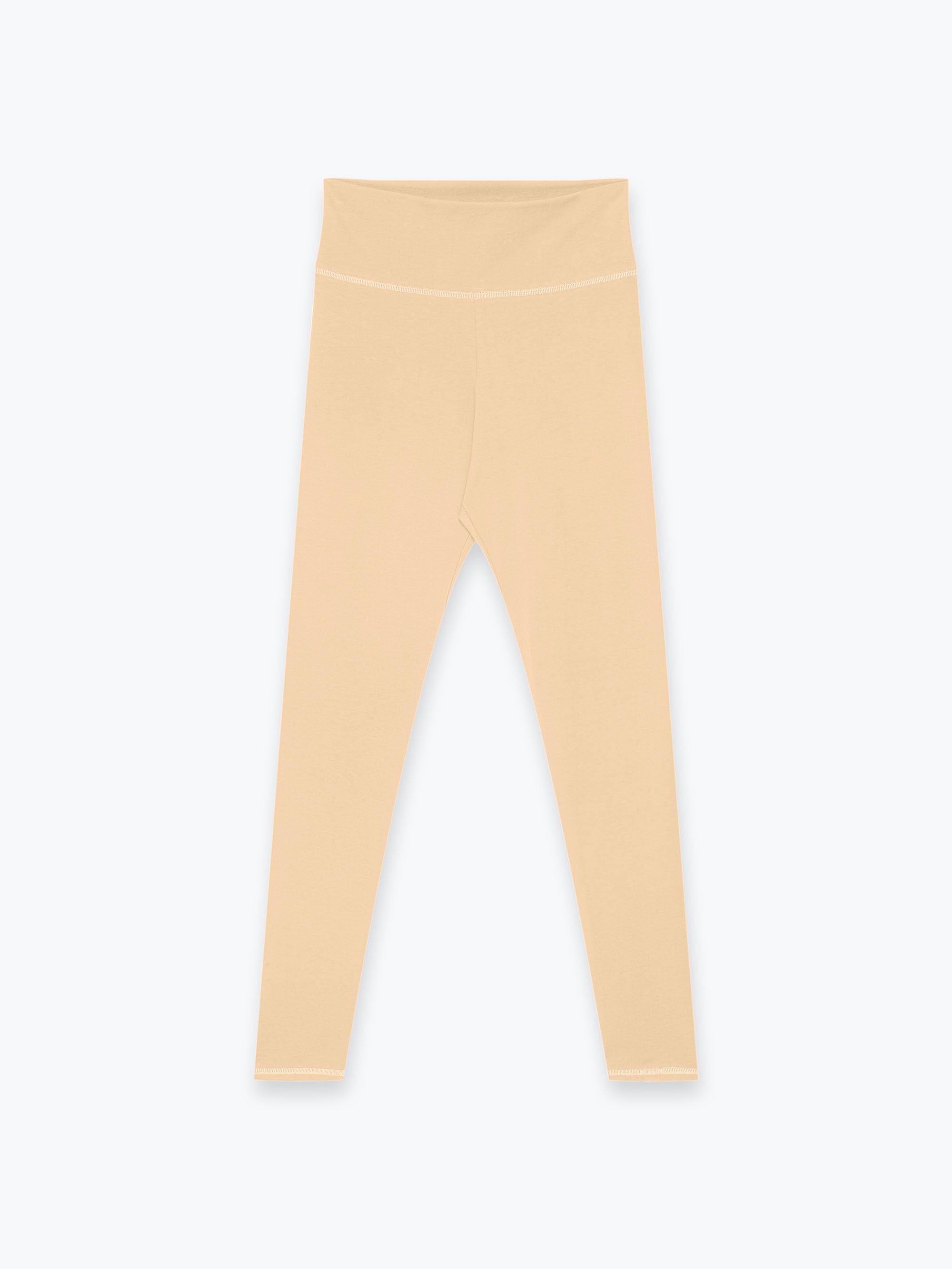 Beżowe legginsy damskie