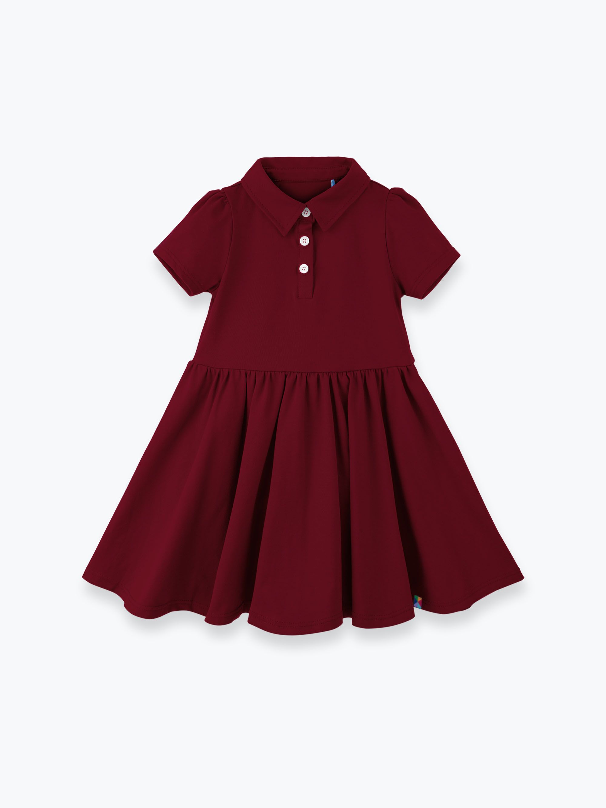 Bordowa sukienka polo