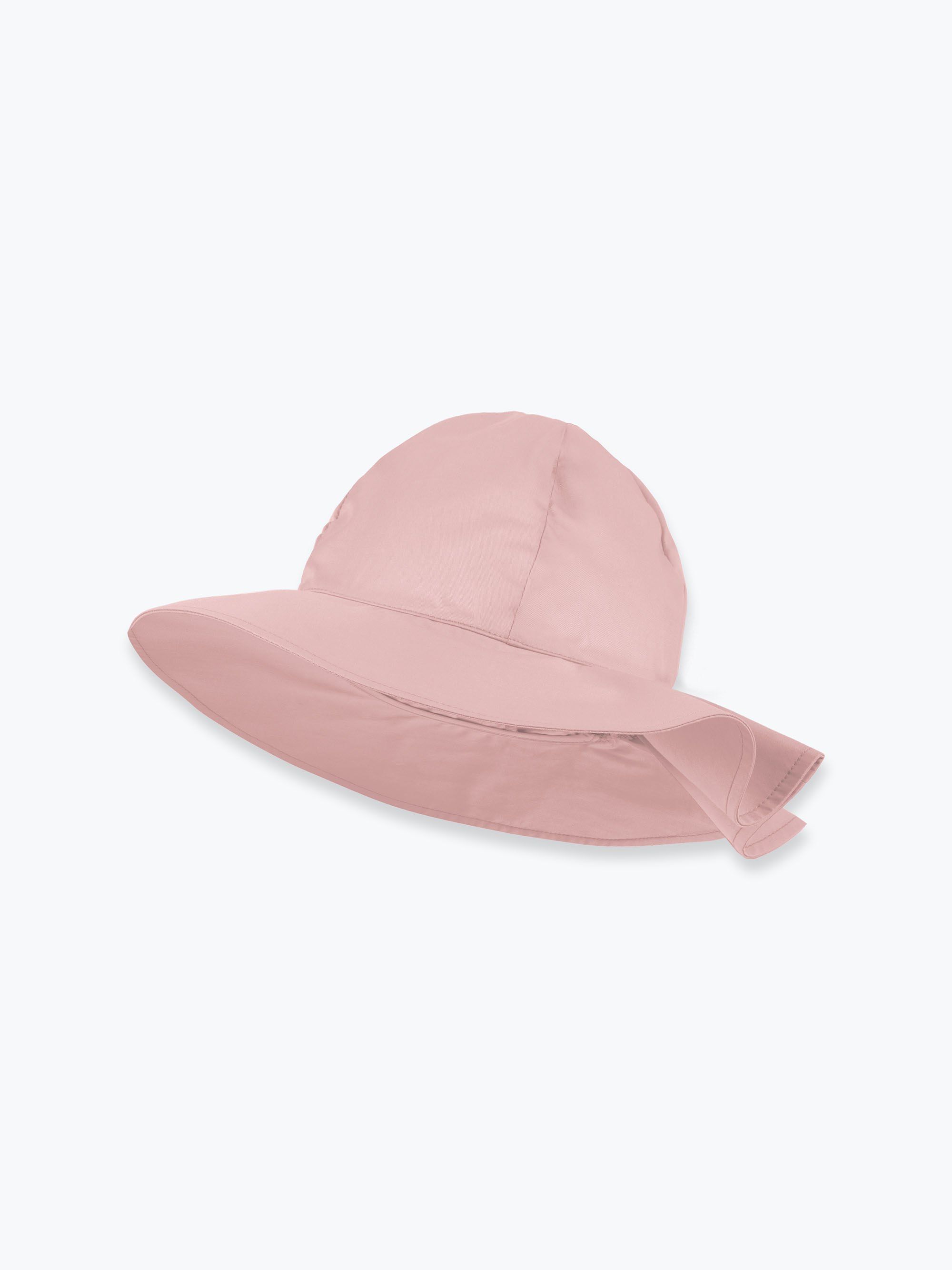 Powder pink wide brim hat Women