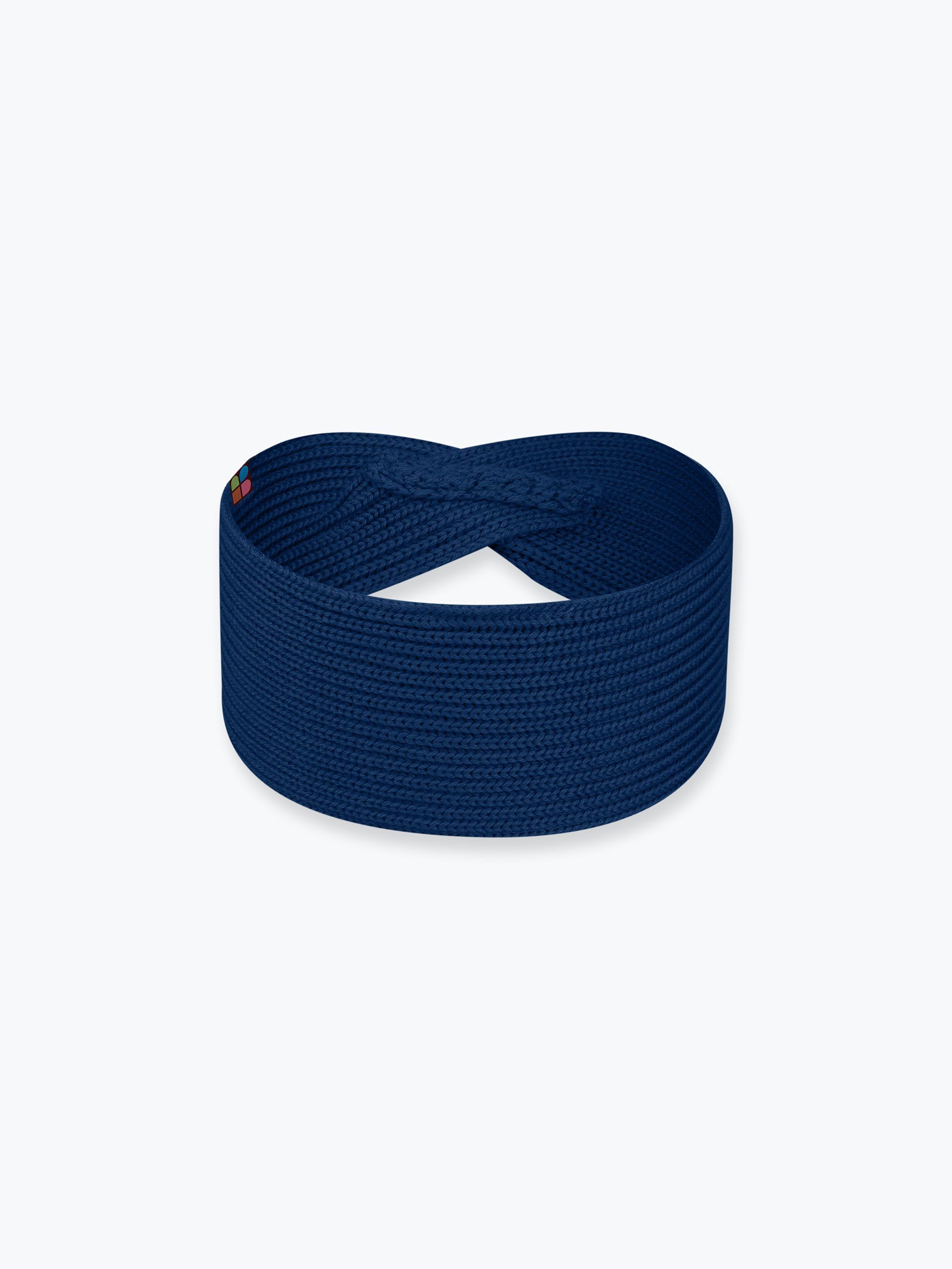 Navy blue merino wool headband