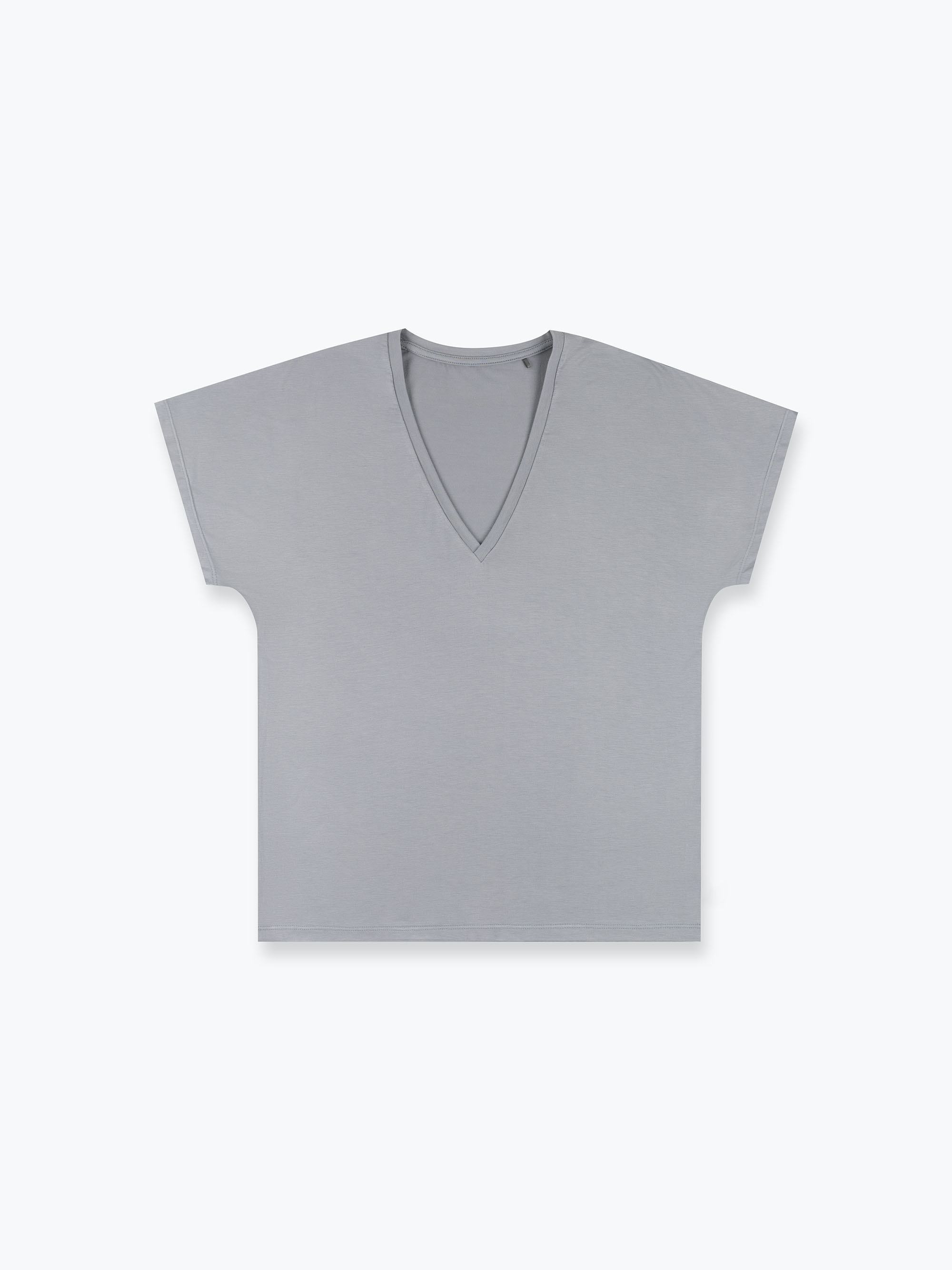 Grey short sleeve pajama top Women