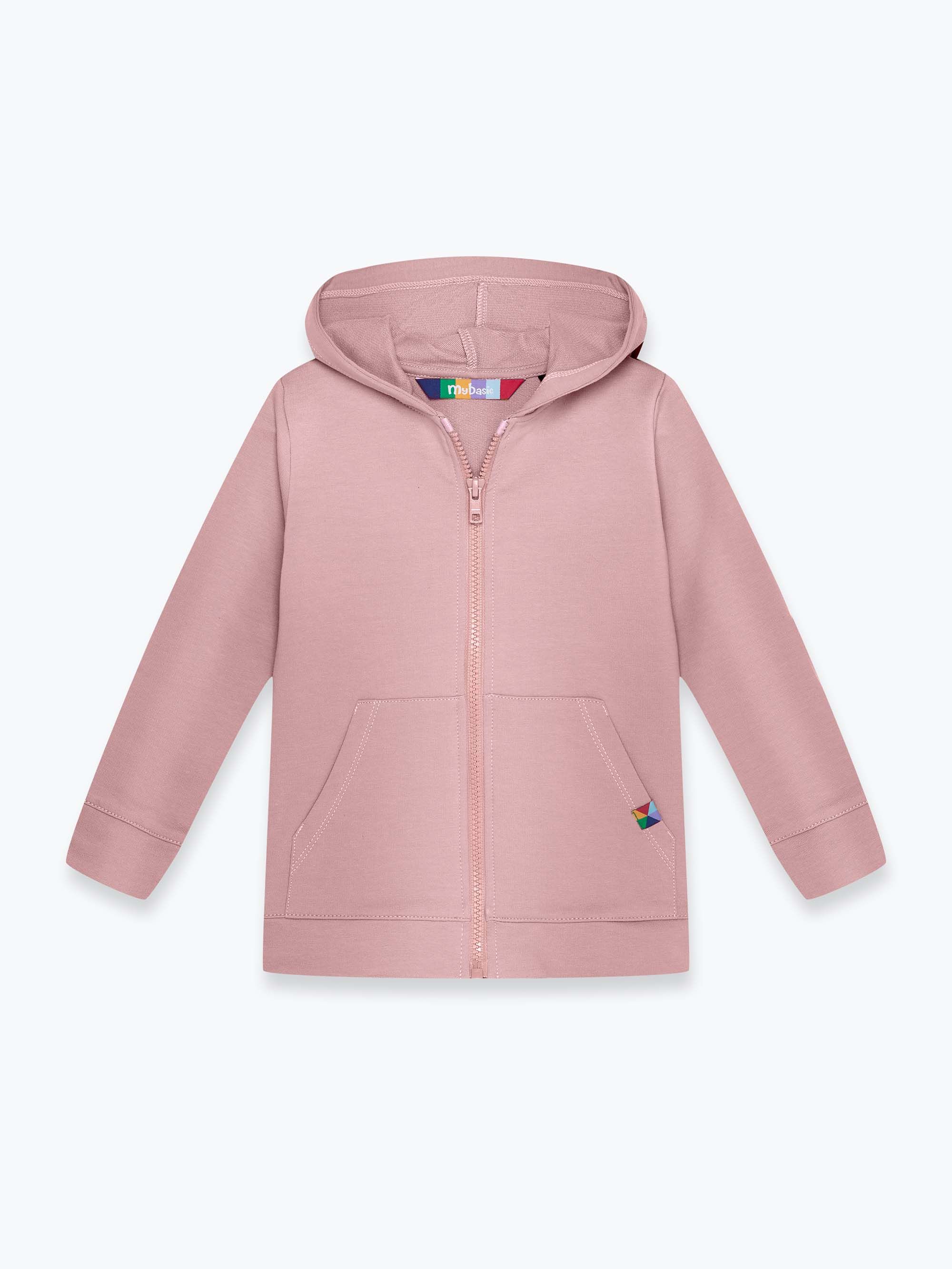 Pudroworóżowa bluza z kapturem Junior