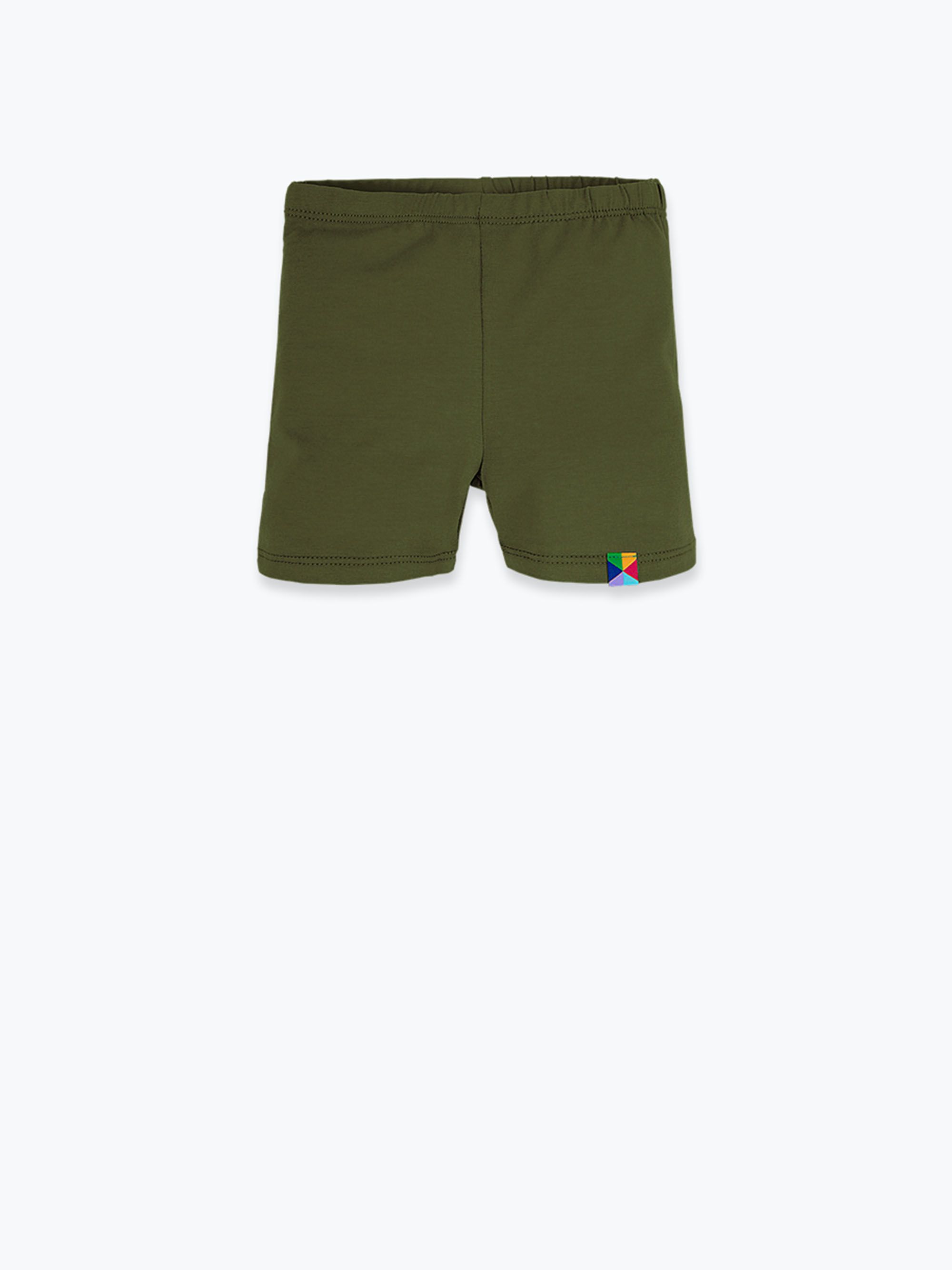 Khaki legginsy krótkie