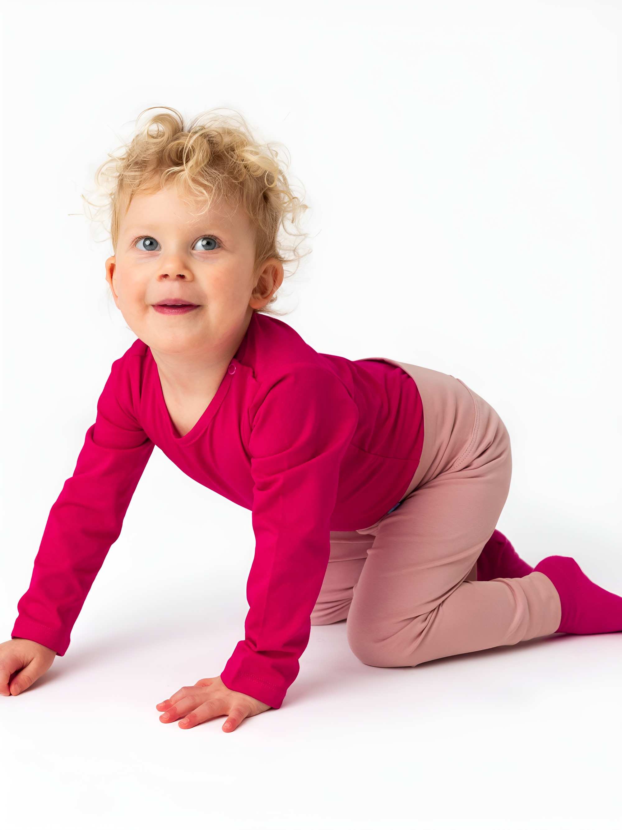 Powder pink jersey pants