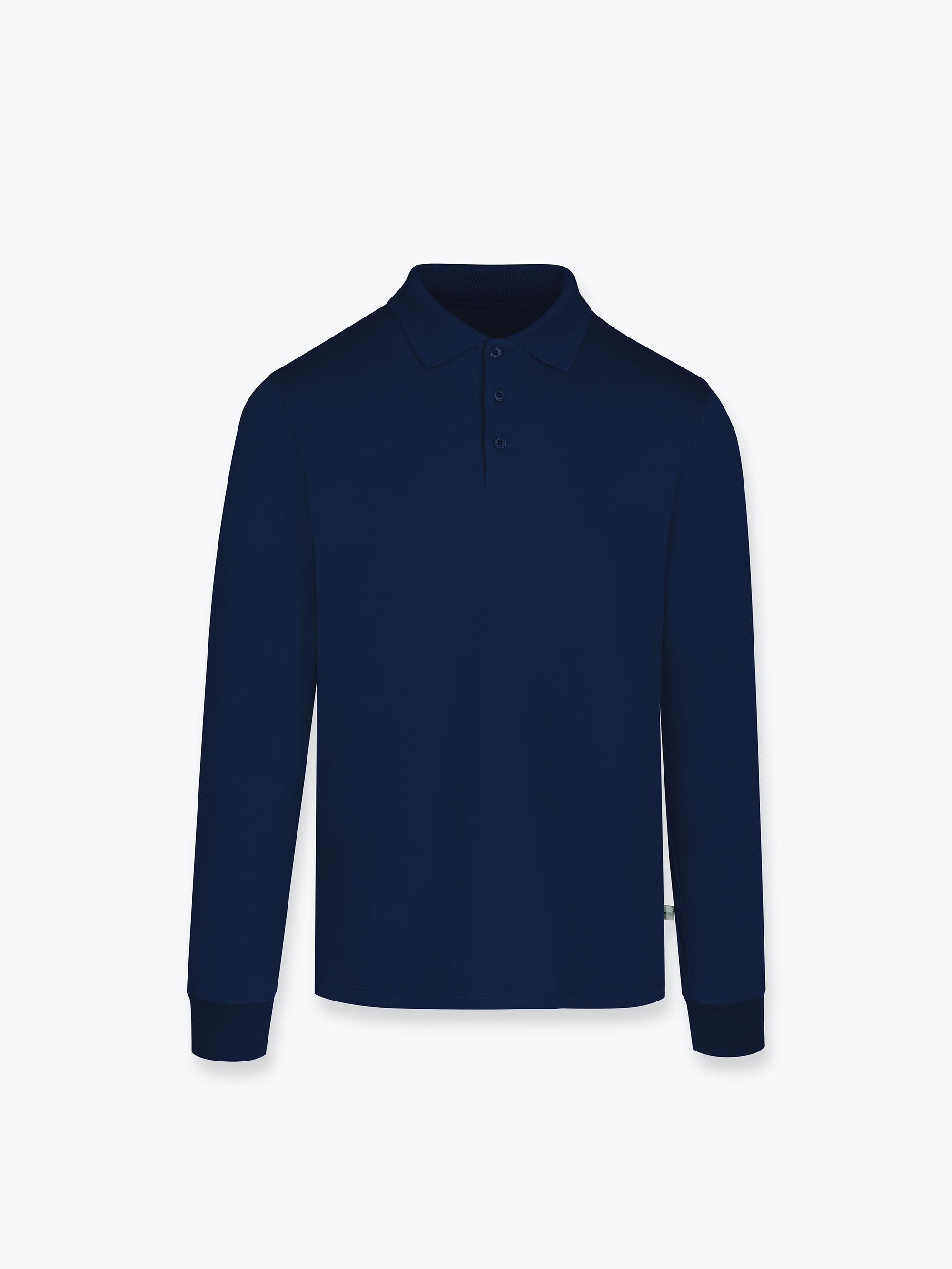 Navy blue long-sleeve polo shirt Men