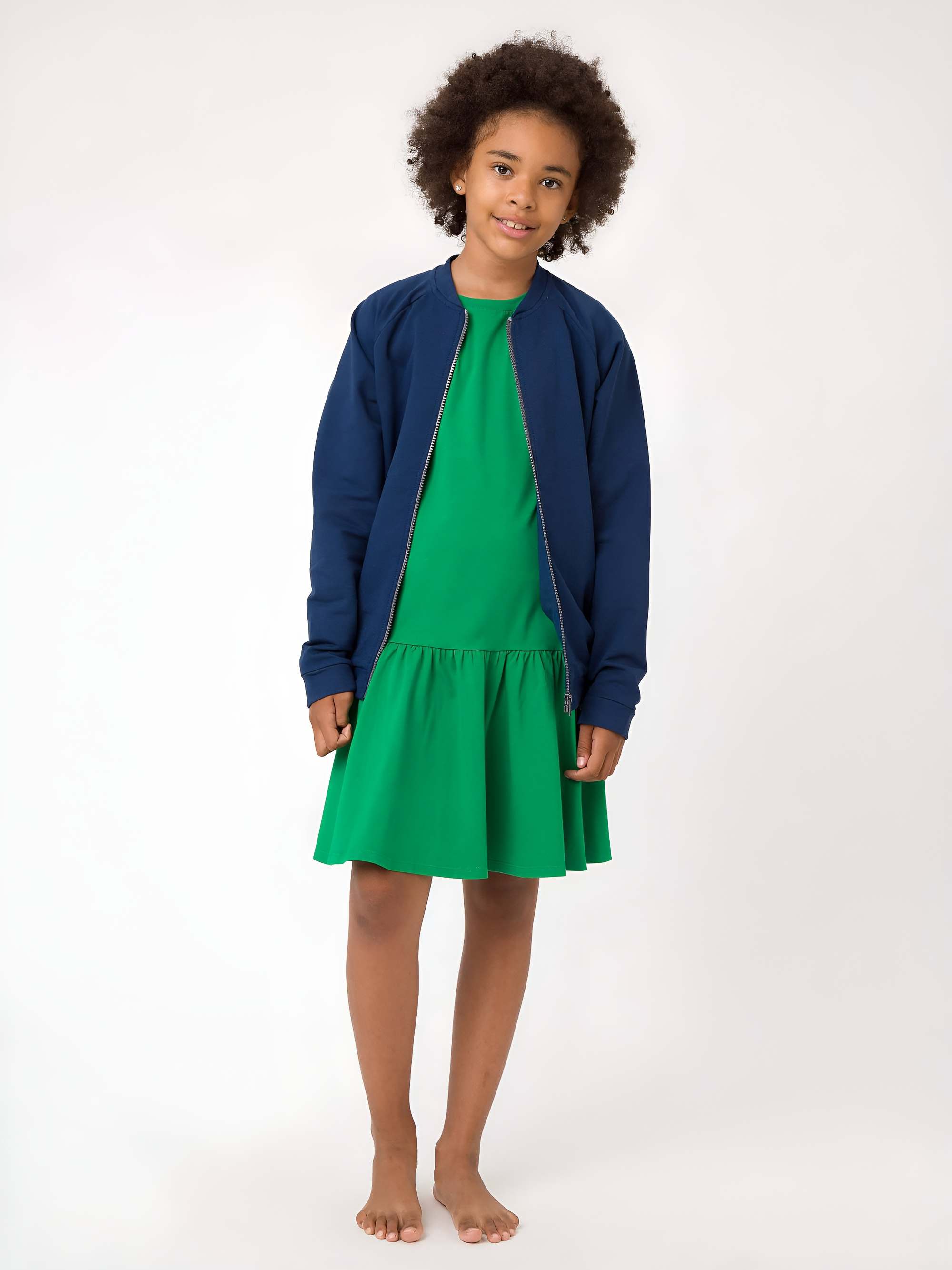 Granatowa bluza na zamek Junior