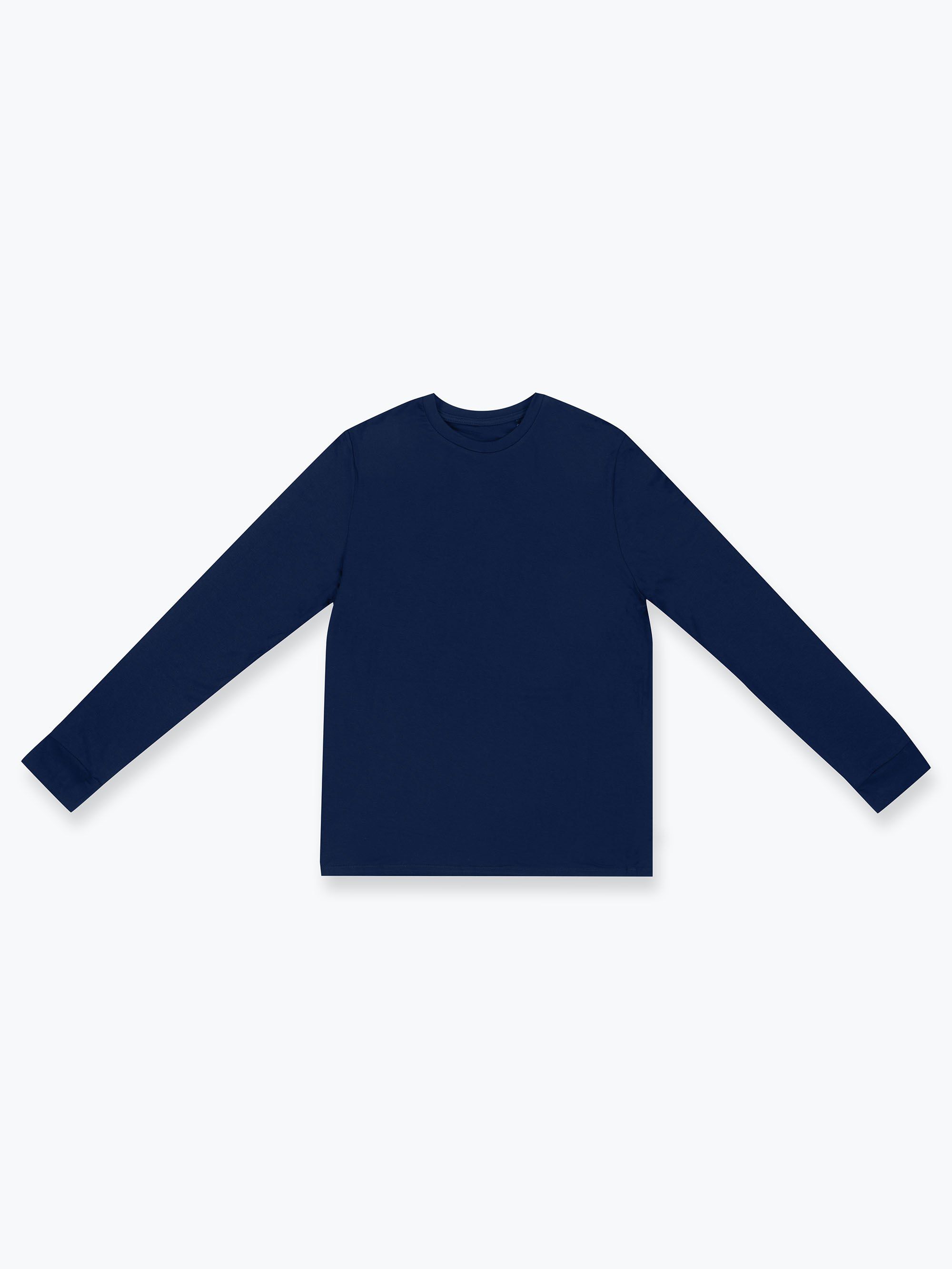 Navy blue long sleeve pajama top Men