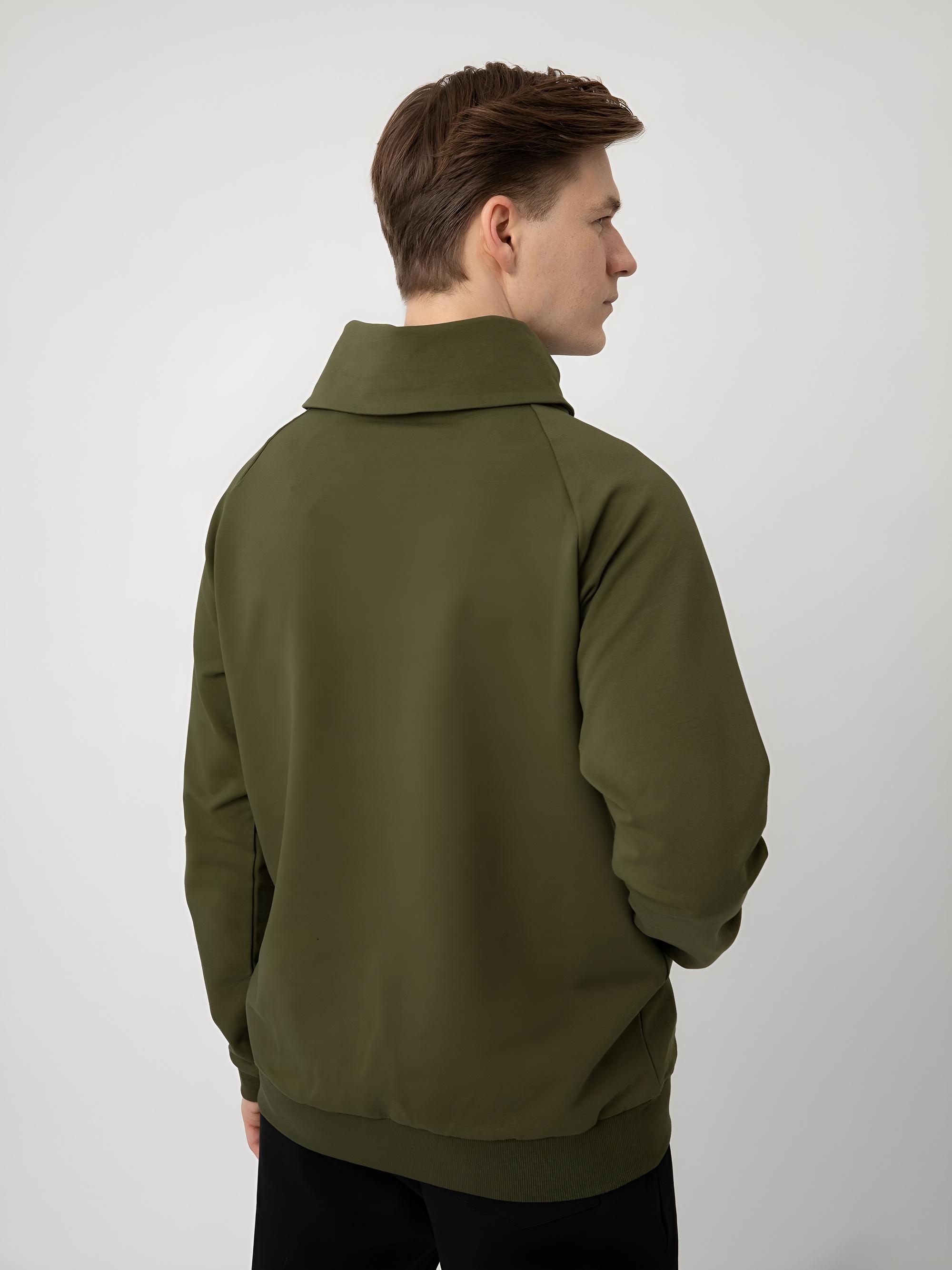 Khaki bluza z szalem męska