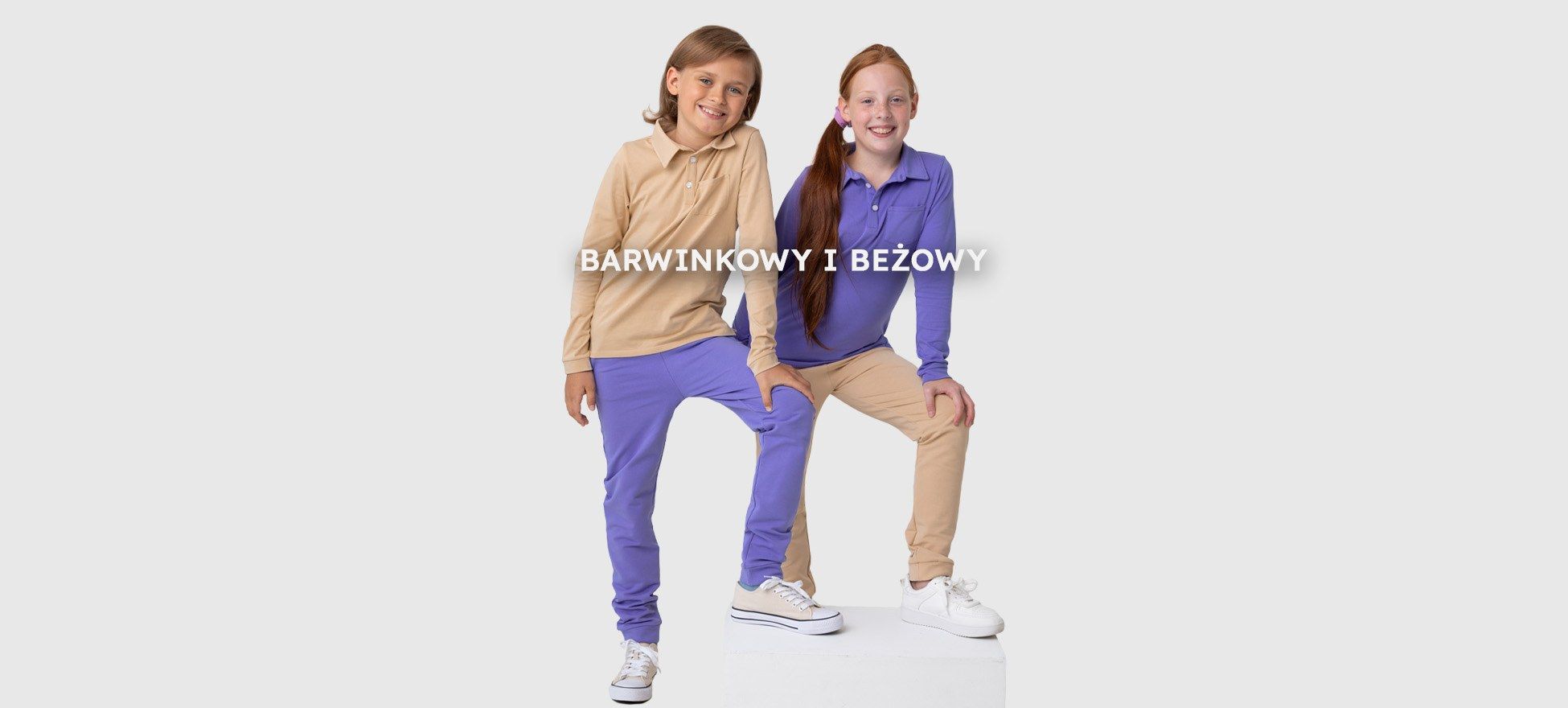 beż i barwinkowy