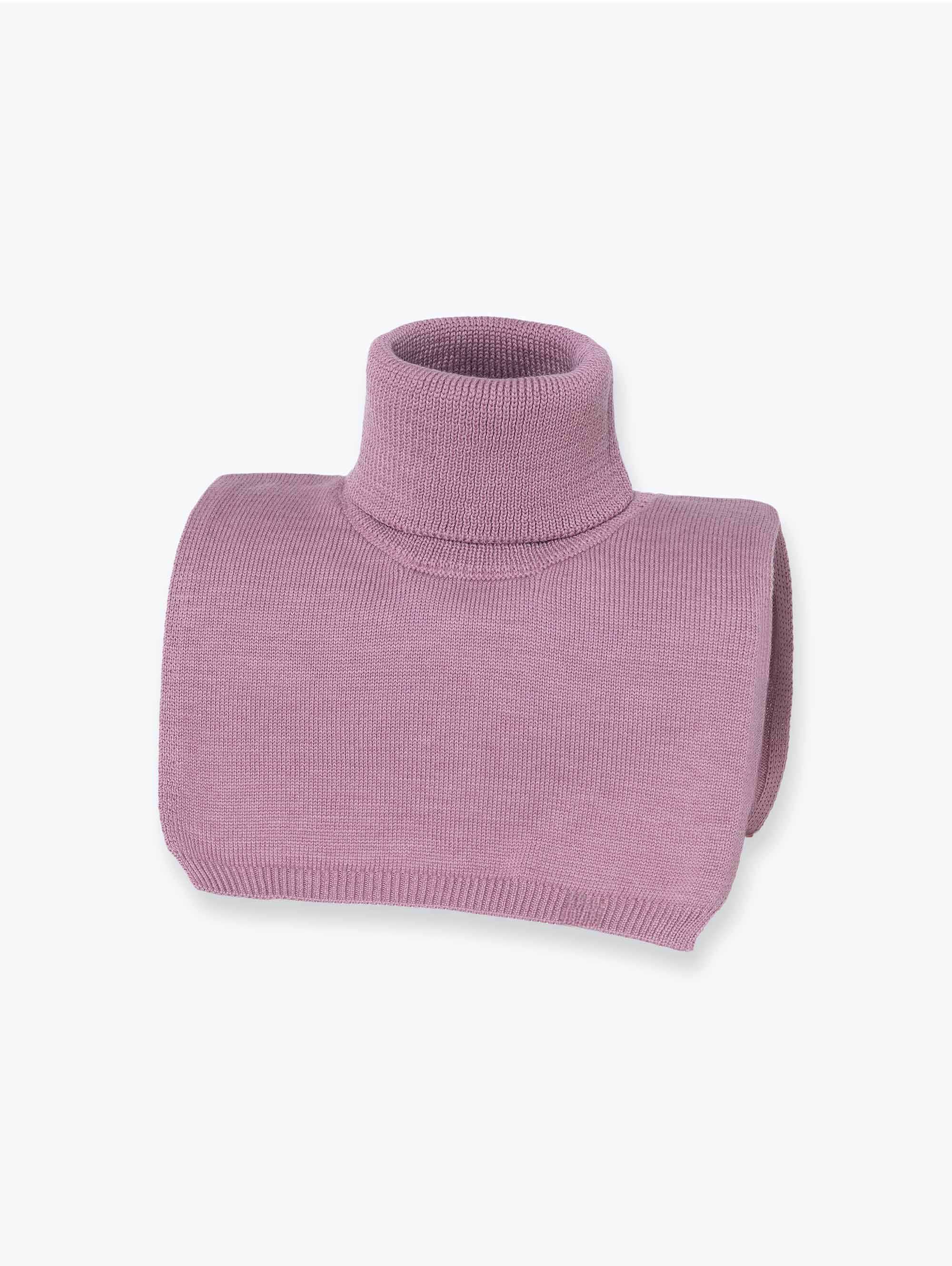 Brudnoróżowy golf merino bez podszewki