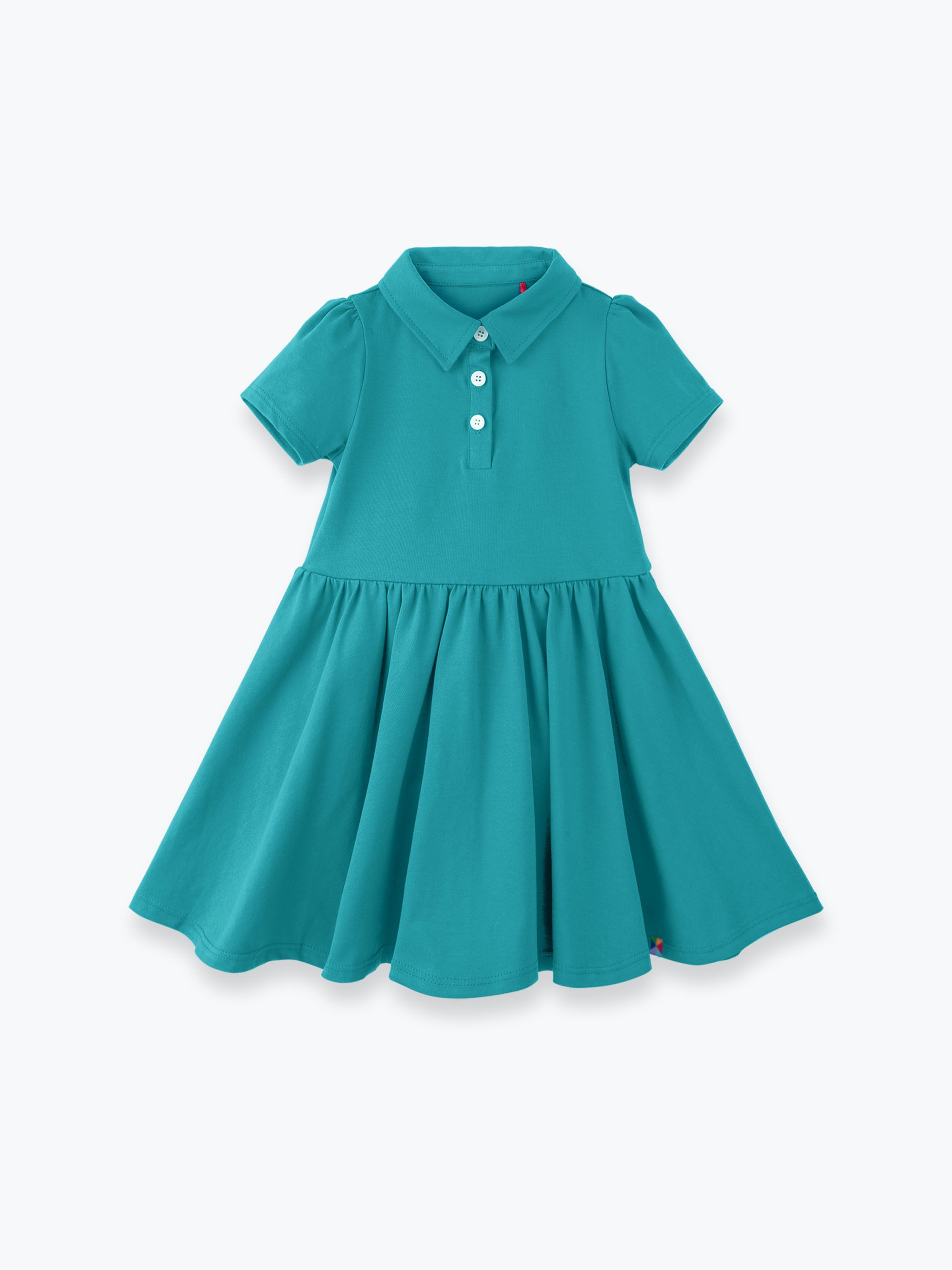 Turkusowa sukienka polo