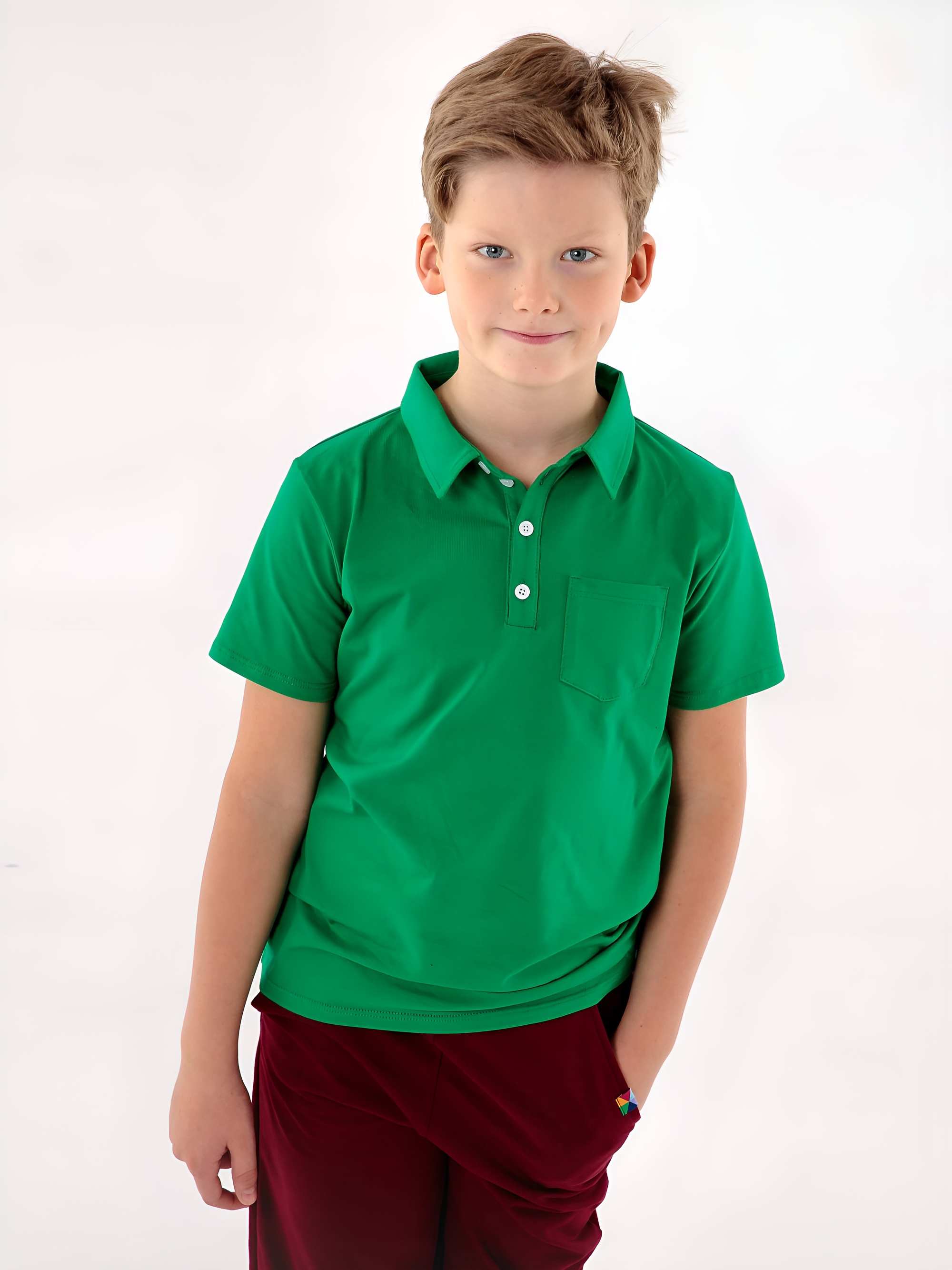 Zielona koszulka polo Junior