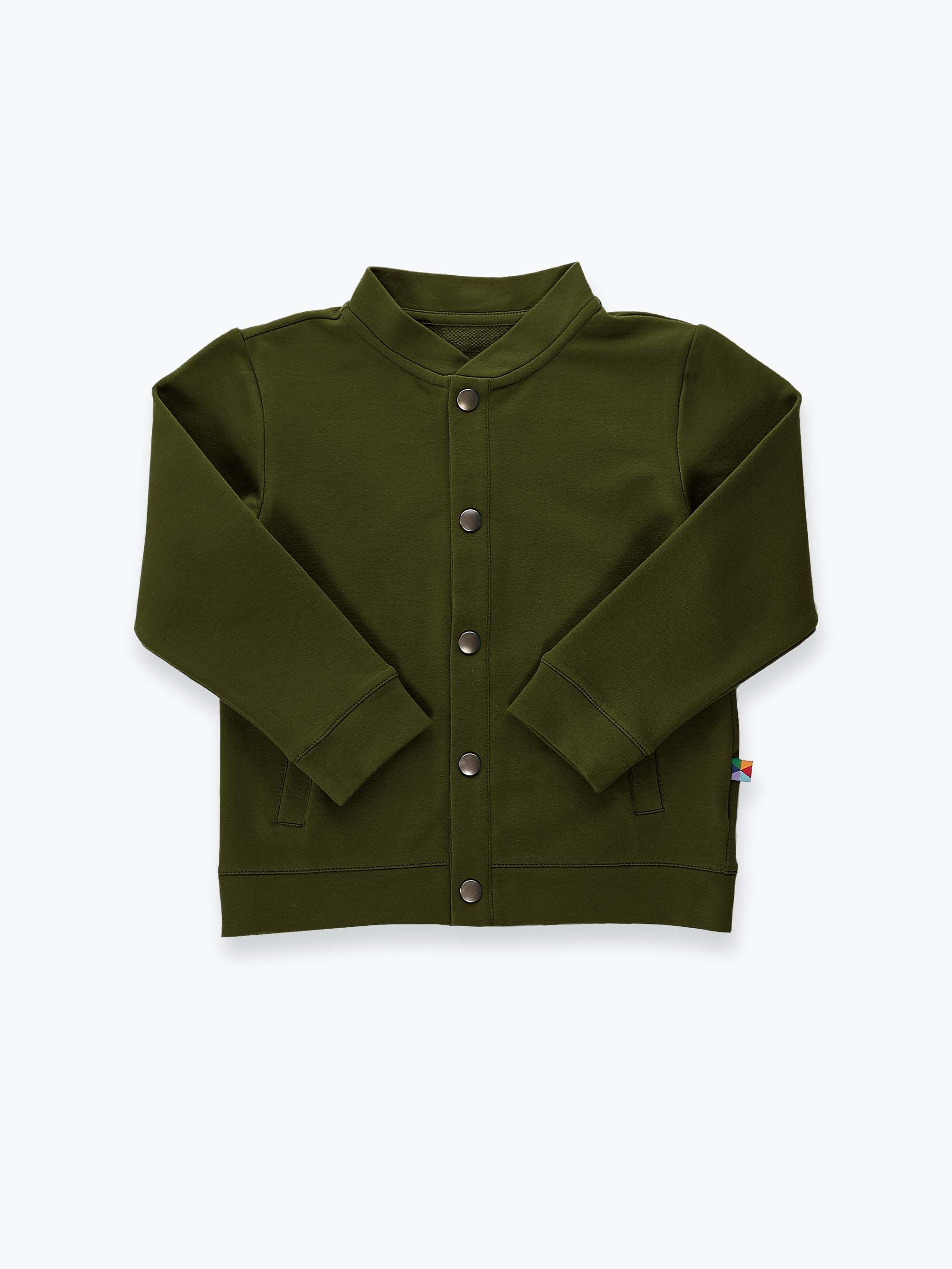 Khaki bluza bomber z kieszeniami