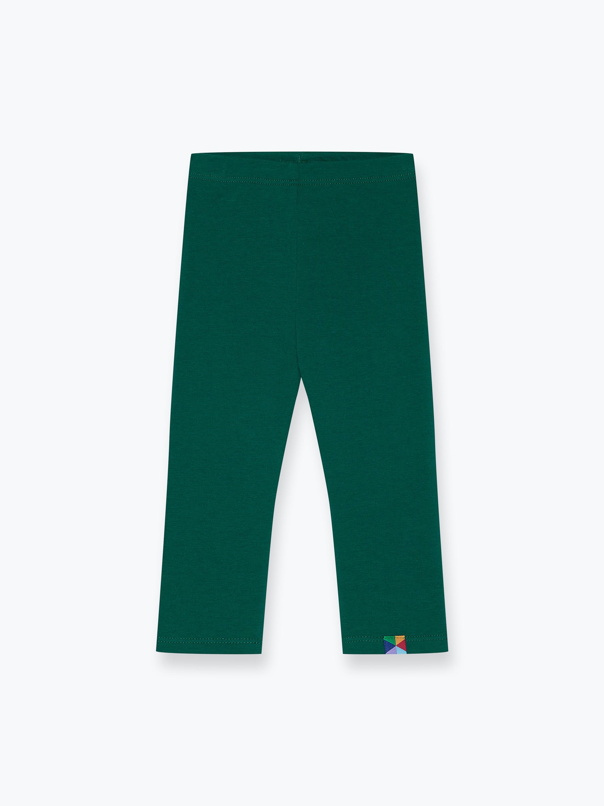 Butelkowozielone legginsy z meszkiem