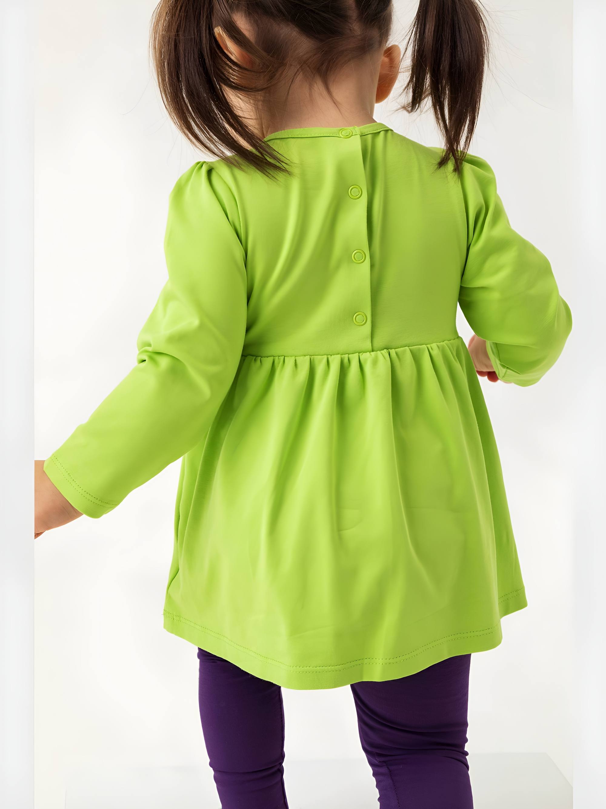 Lime green long sleeve bodysuit dress