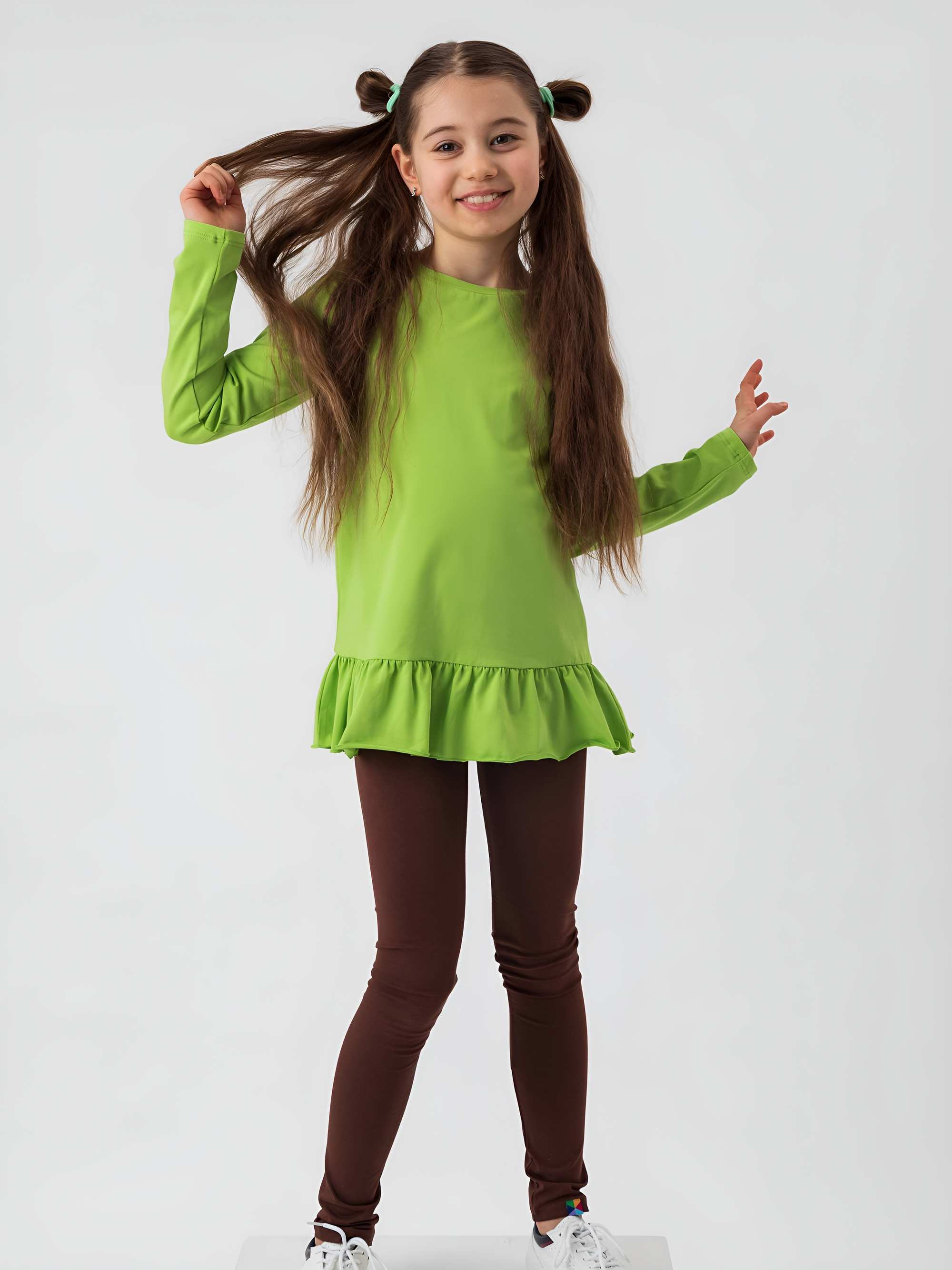 Brązowe legginsy