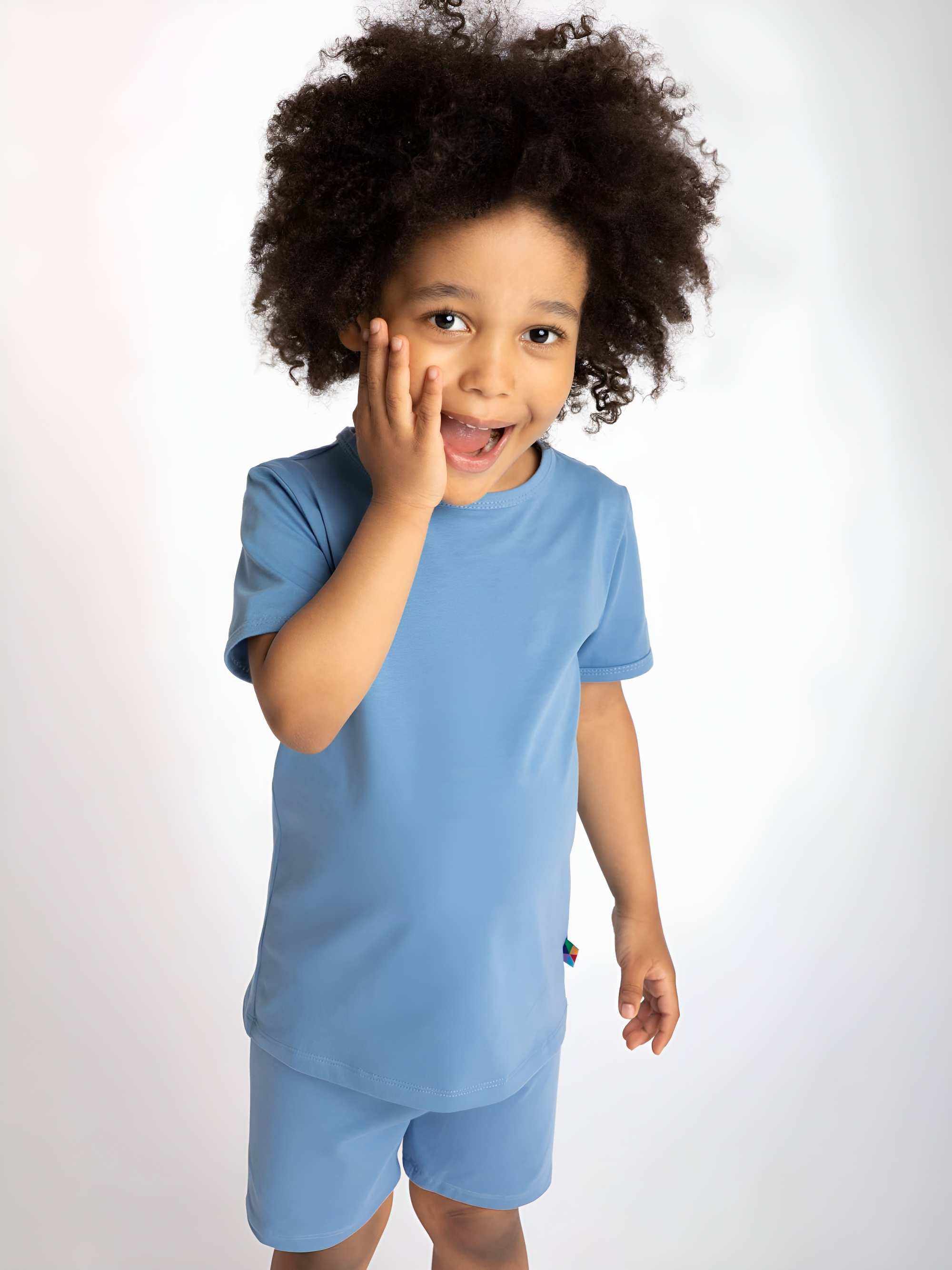 Sky blue short sleeve pyjamas