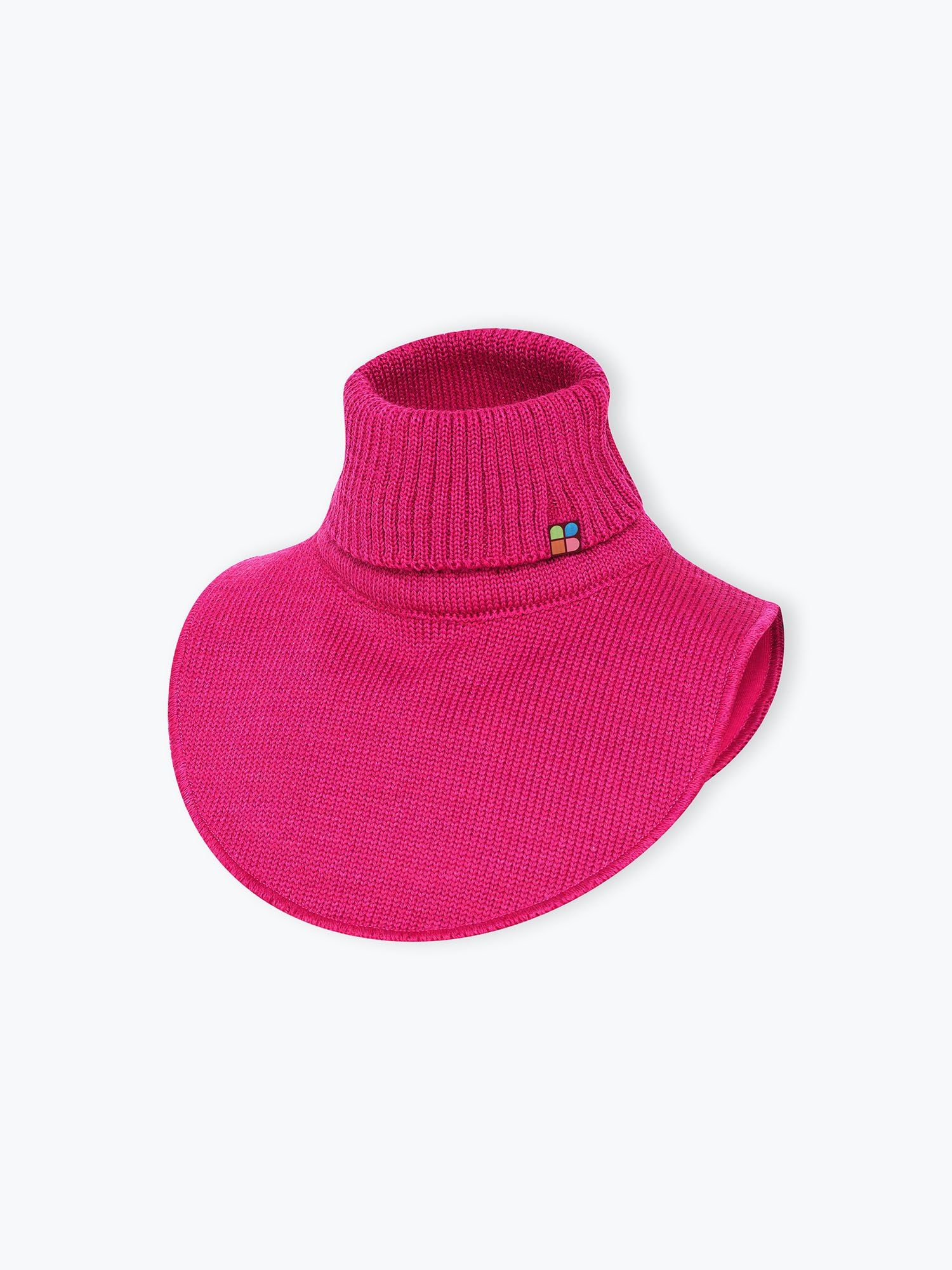 Pink merino wool neck warmer kids