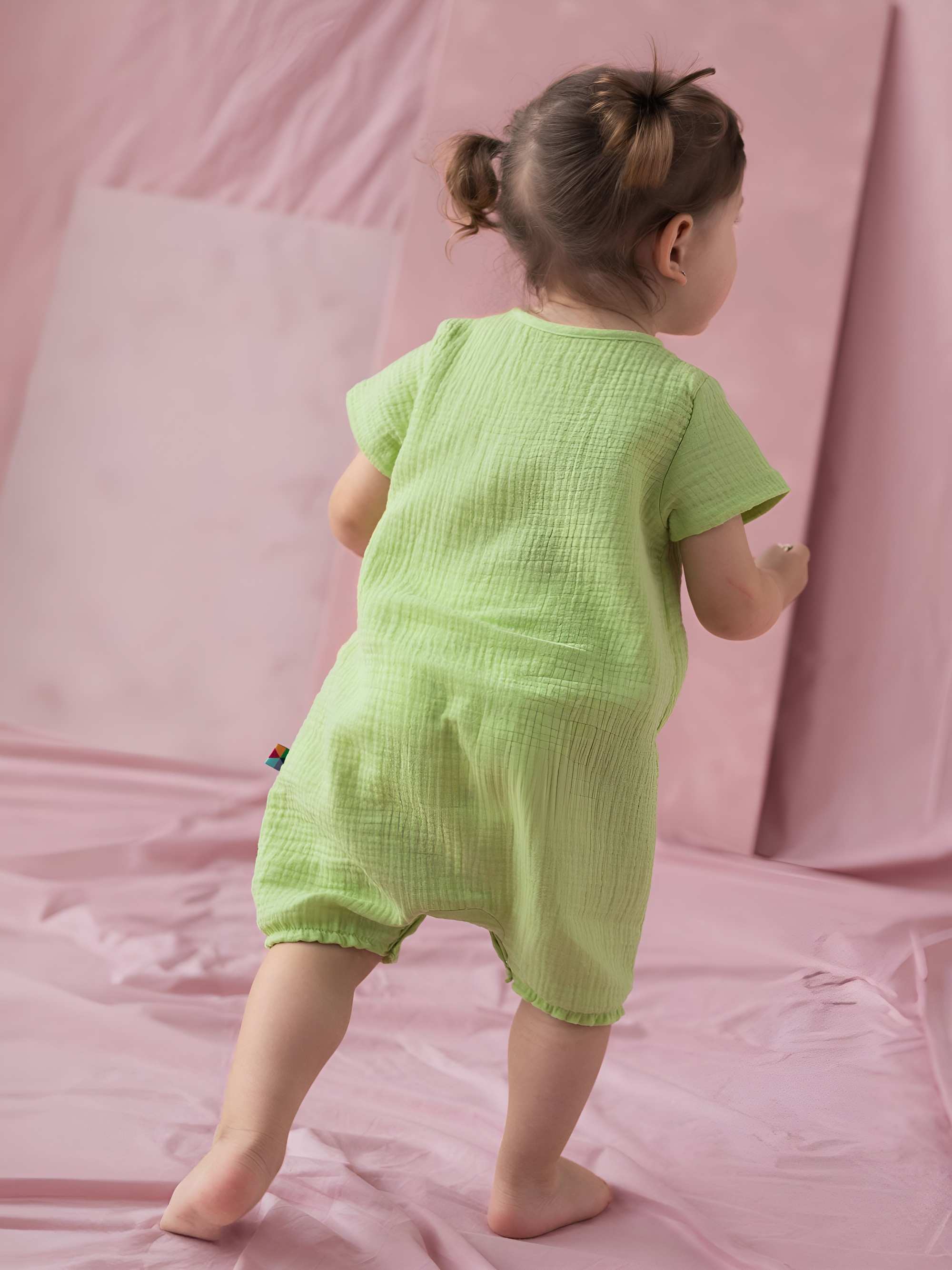 Lime muslin romper Baby
