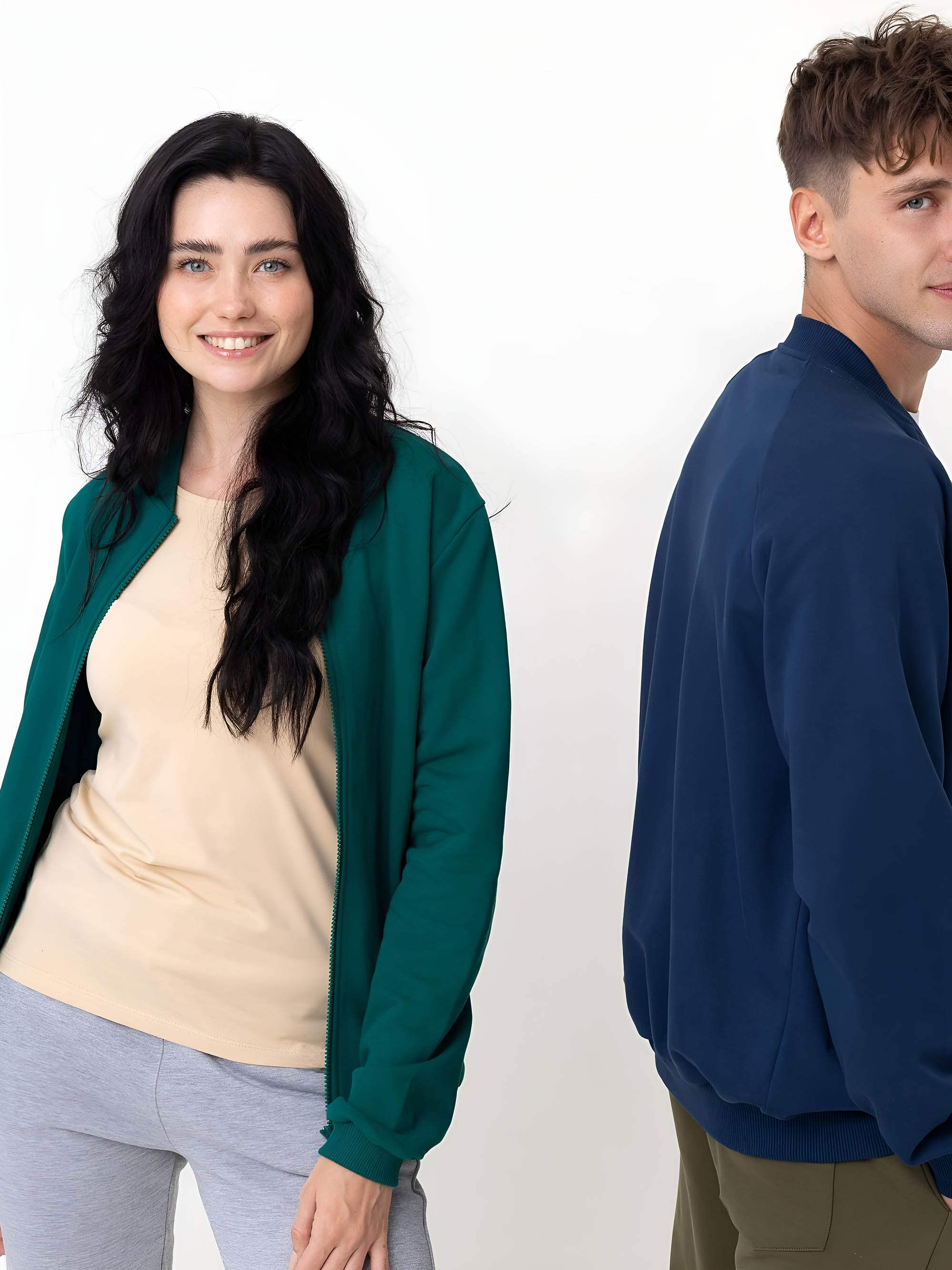 Granatowa bluza na zamek męska