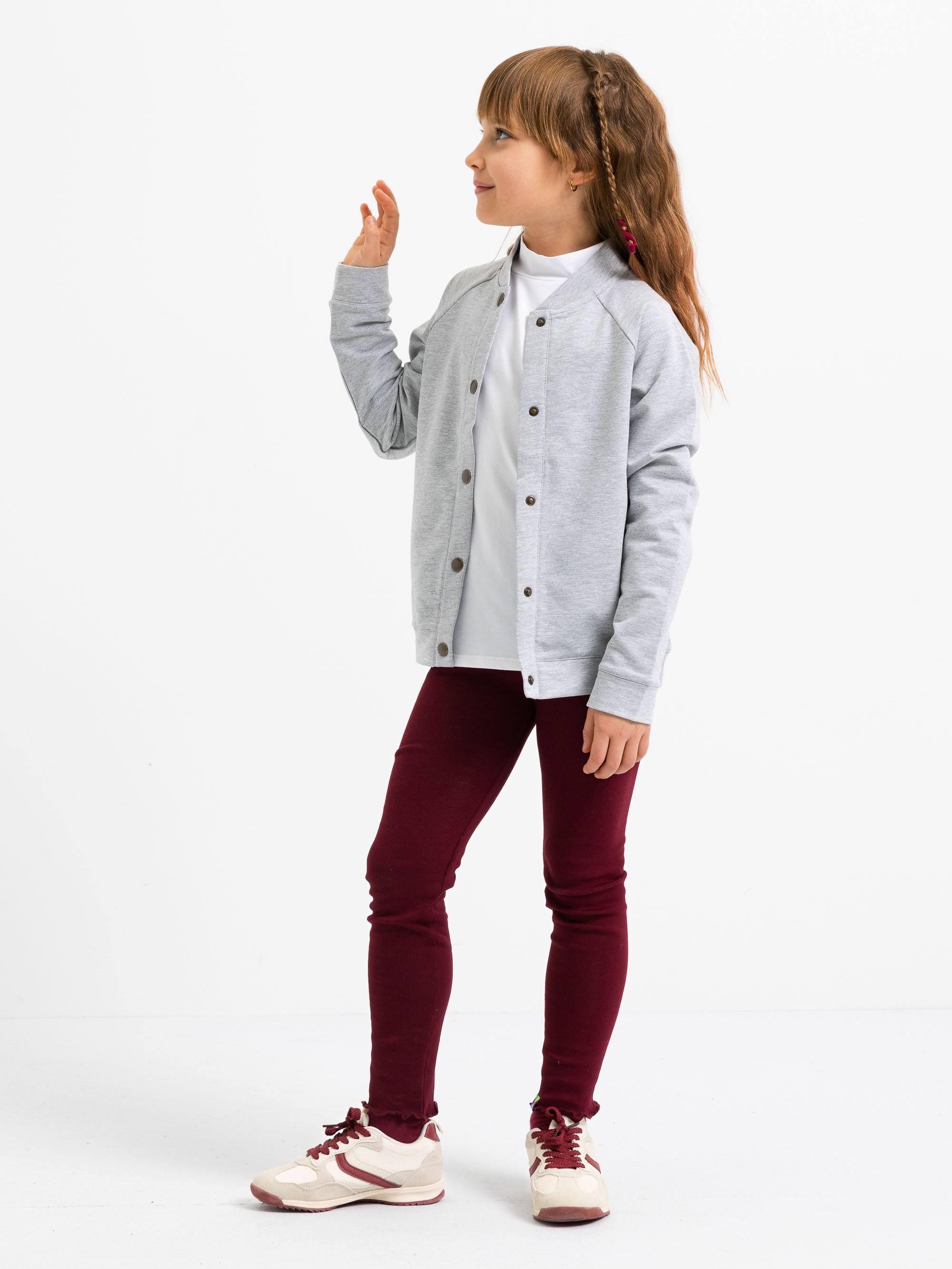 Bordowe legginsy prążkowane
