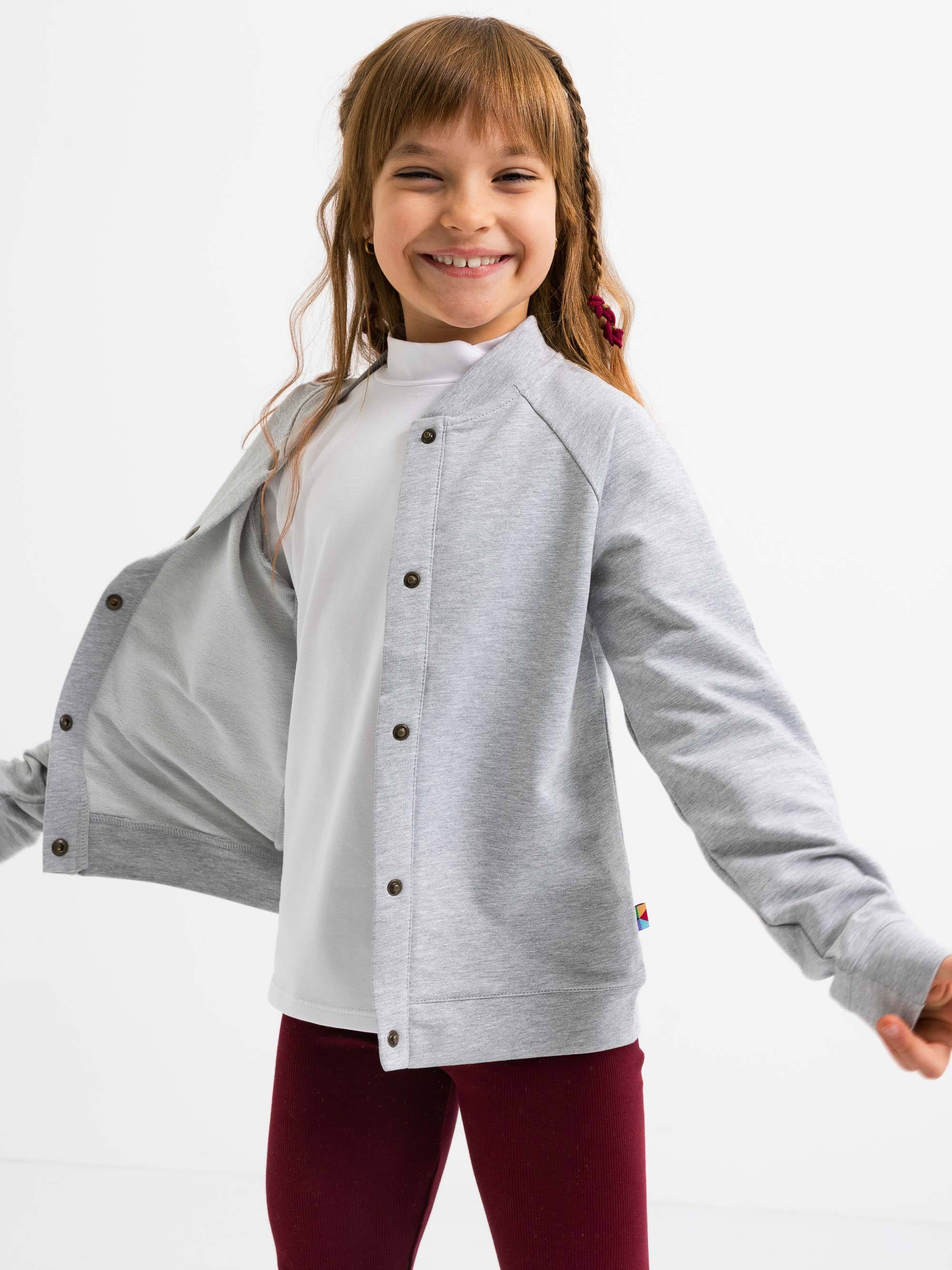 Szara bluza bomber z kieszeniami
