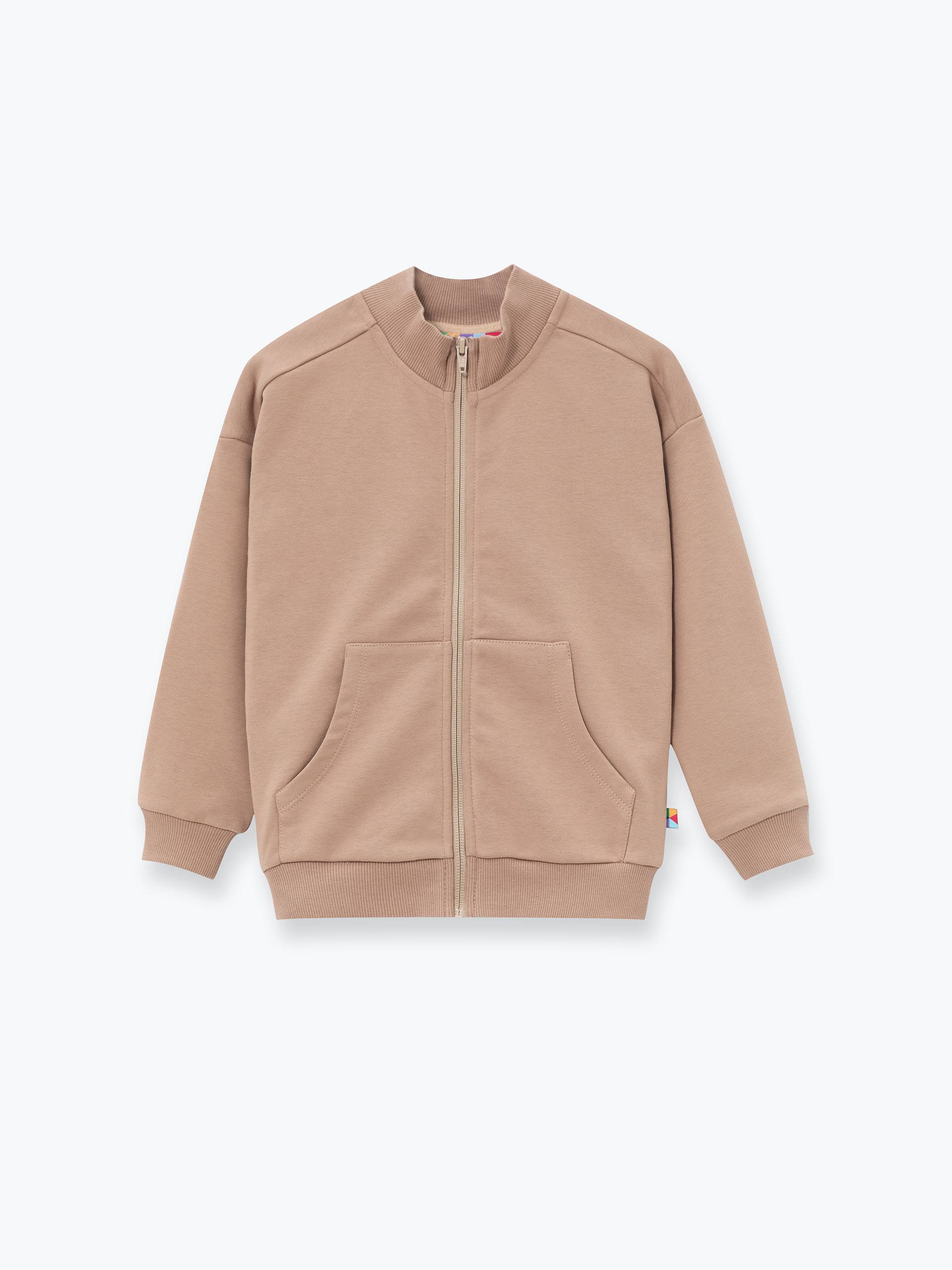 Mocha mousse bluza rozpinana ze stójką