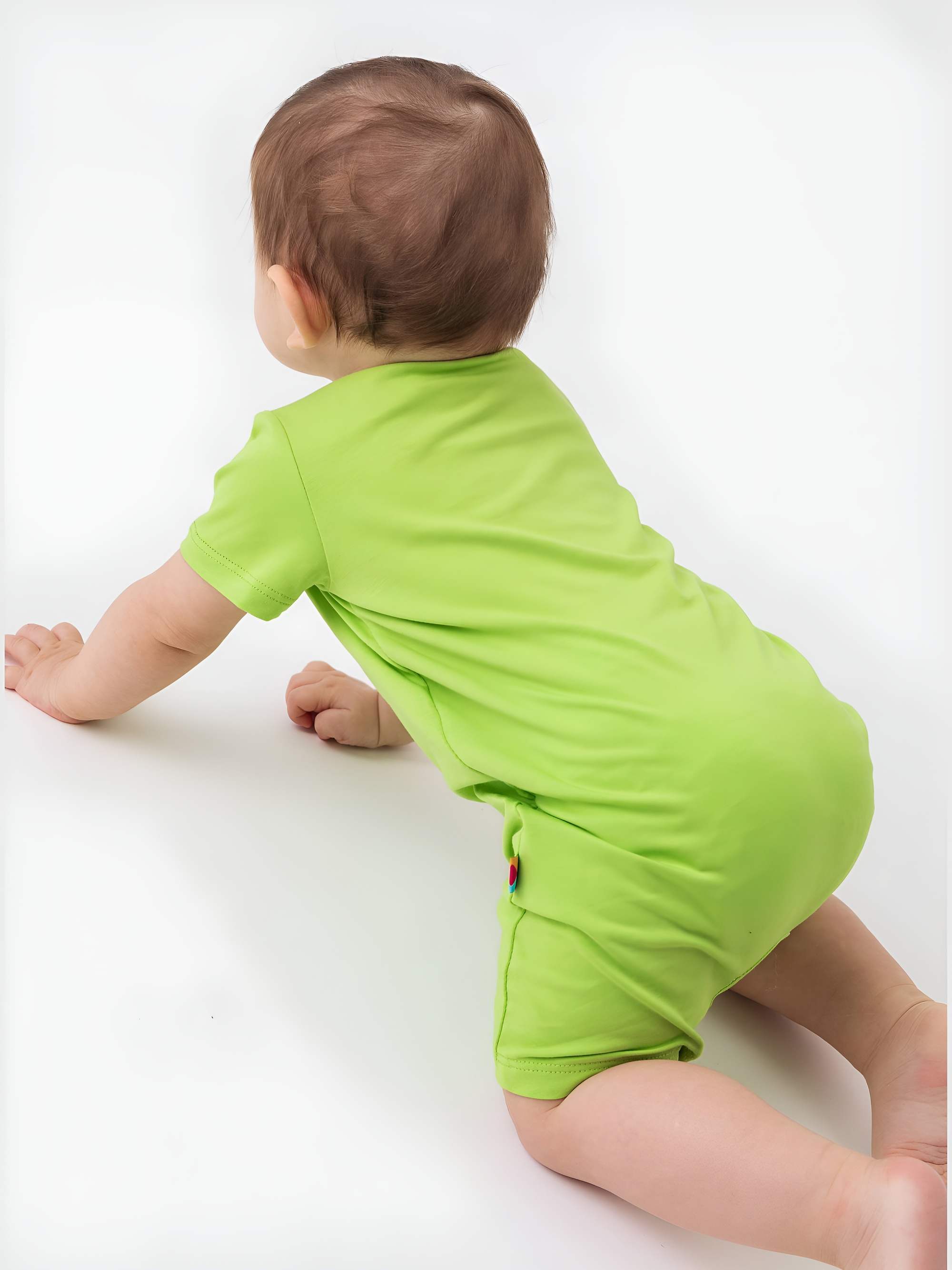 Lime green short sleeve romper