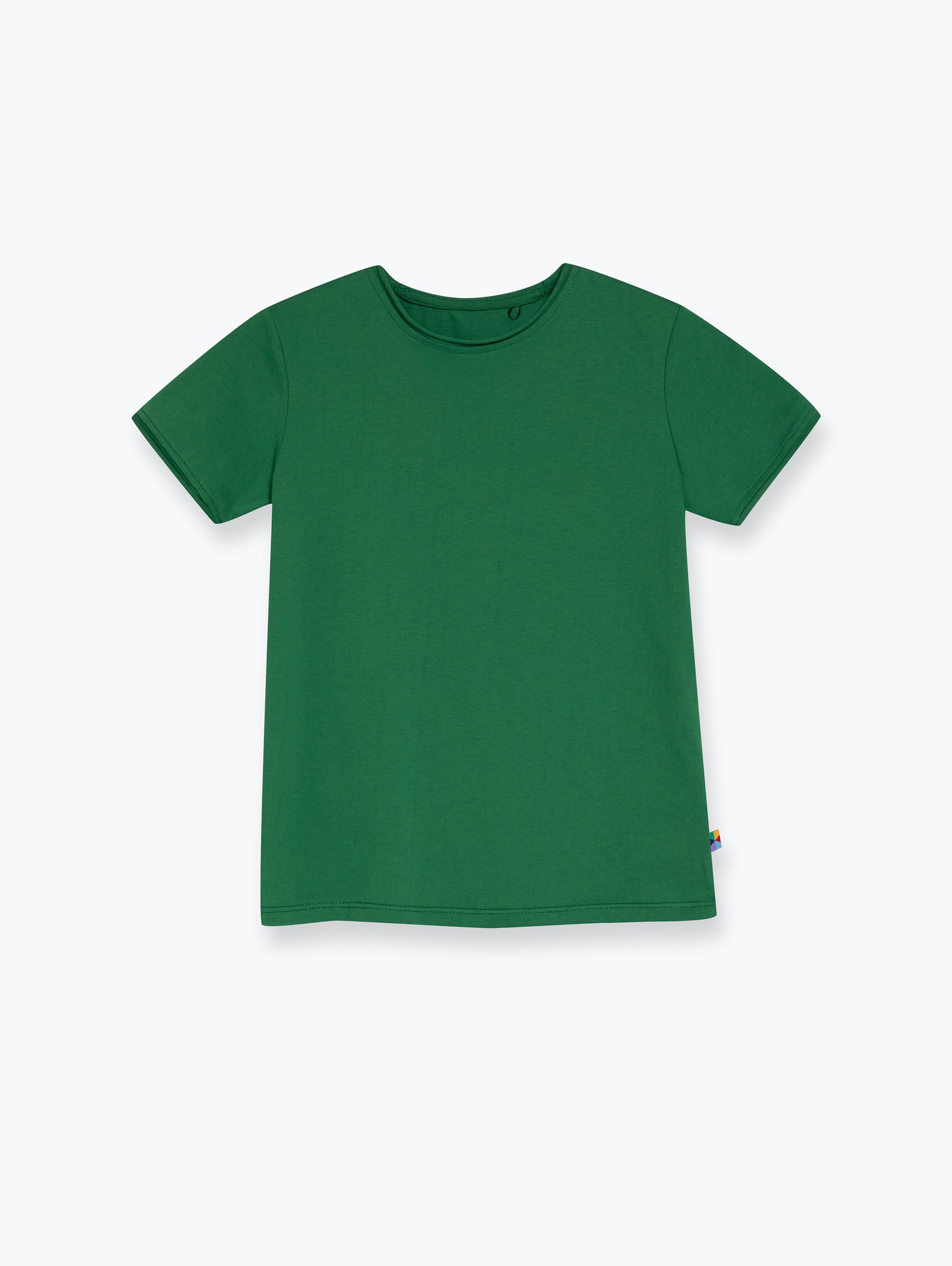 Ciemnozielony T-shirt z cienkiej dzianiny Junior