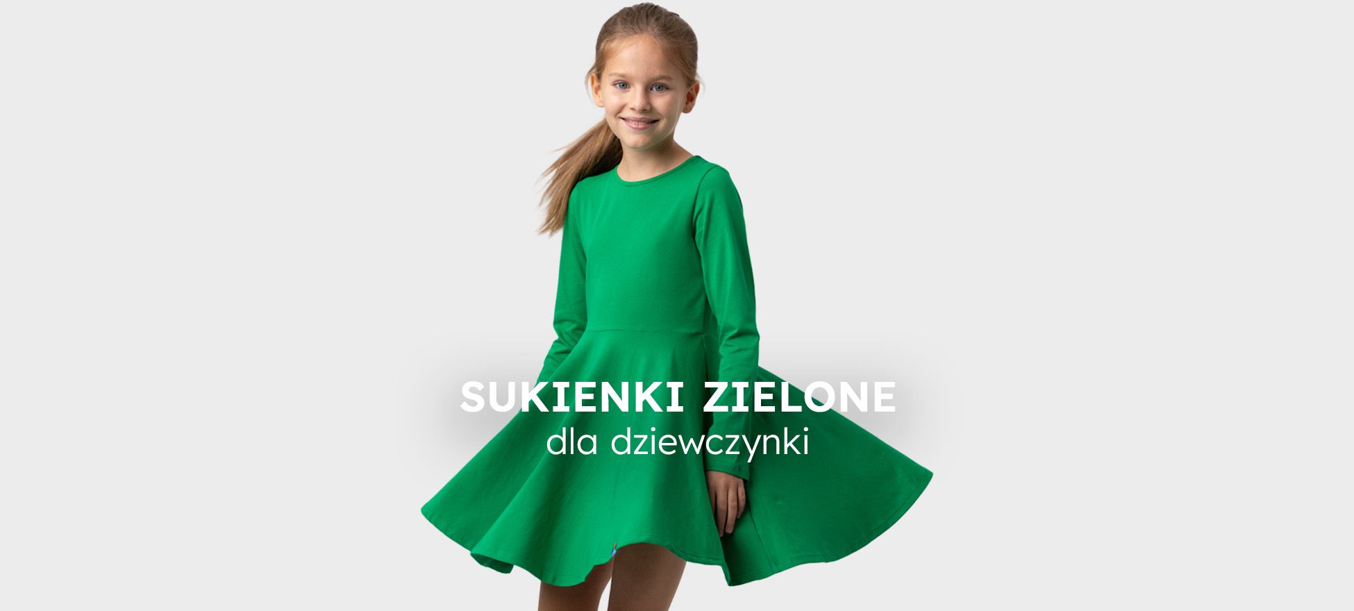 sukienka zielona dziewczynka