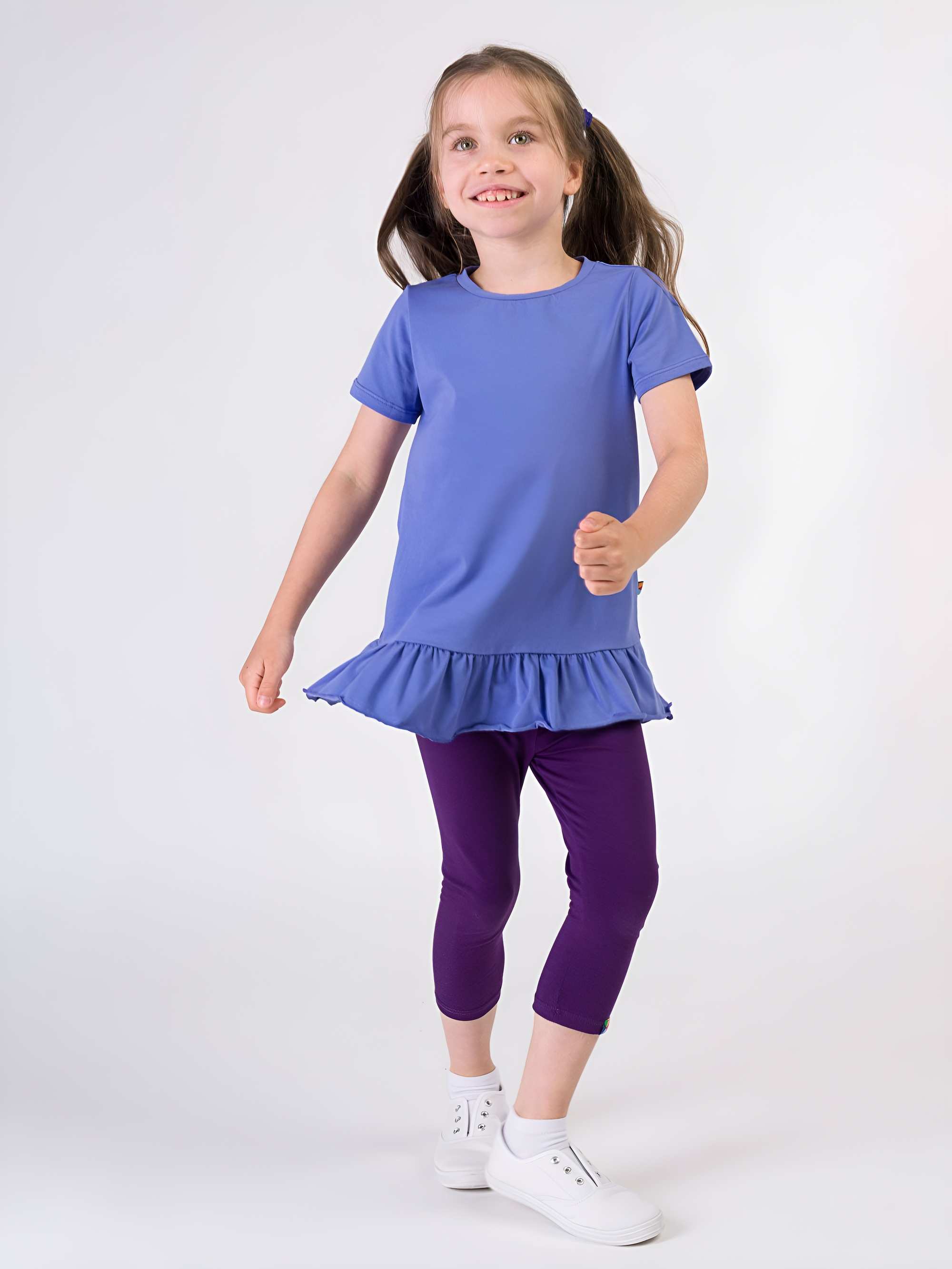 Fioletowe legginsy 3/4
