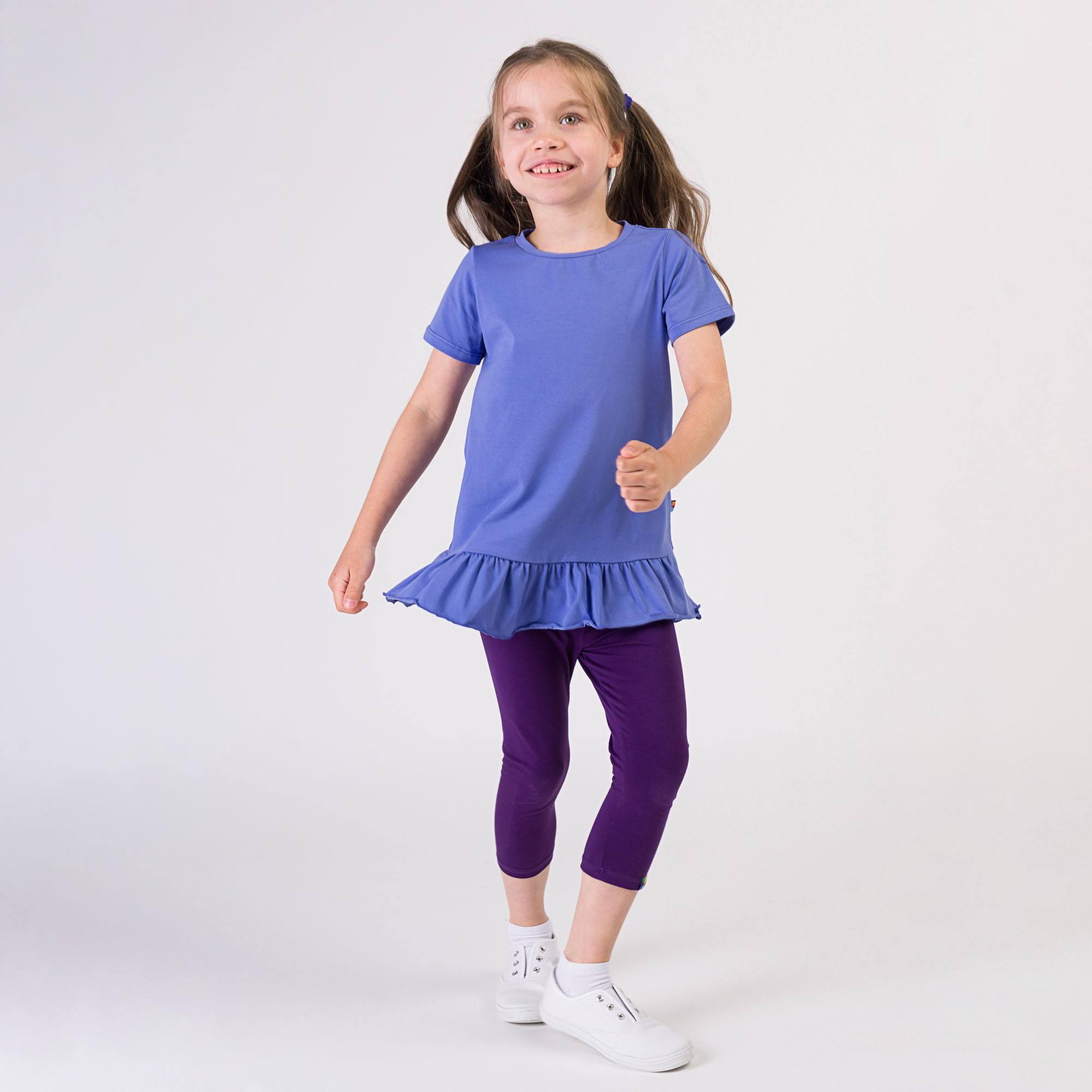 Fioletowe legginsy 3/4