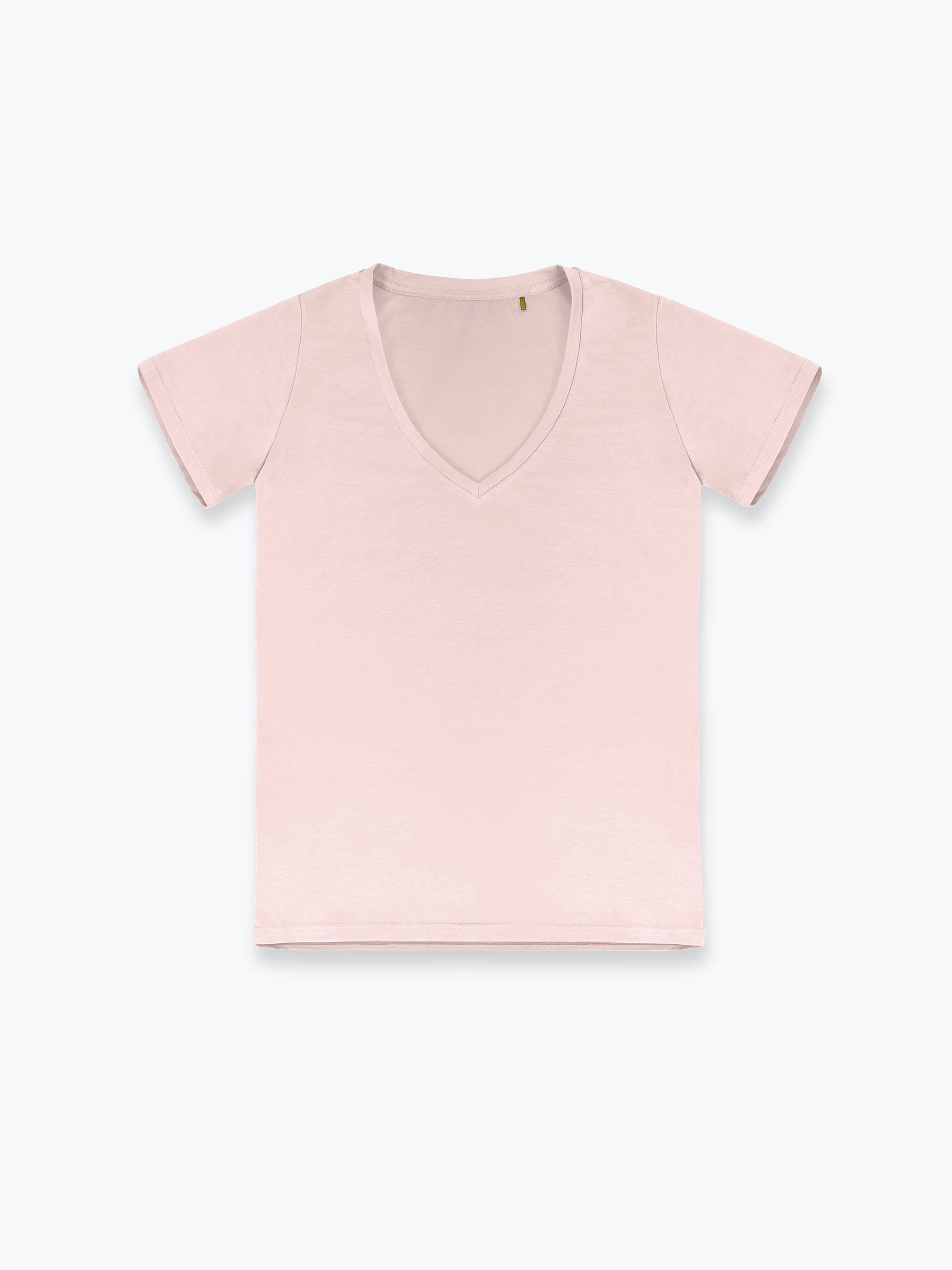 Jasnoróżowy t-shirt damski