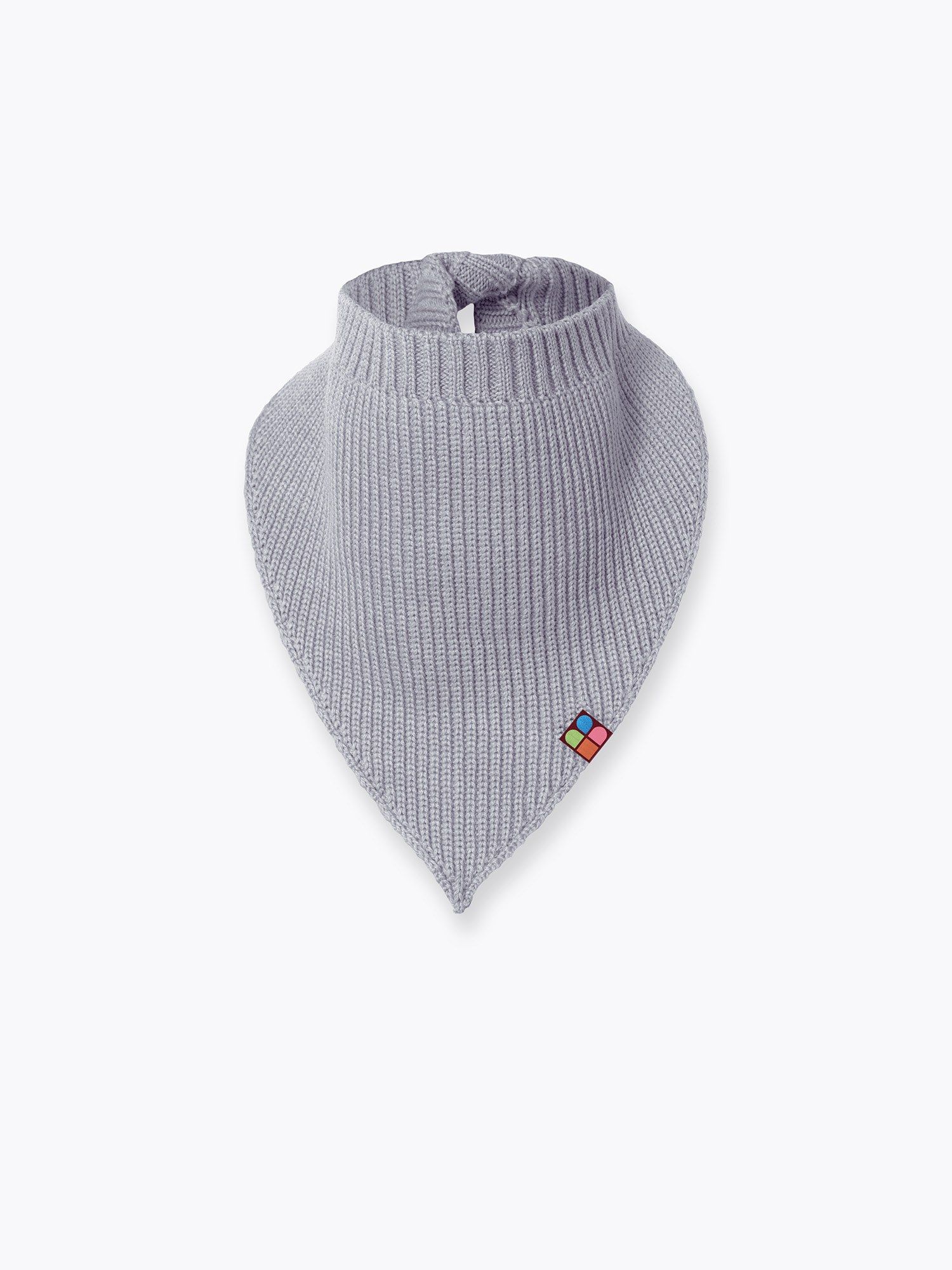Grey melange Merino Wool Scarf with Ties Baby