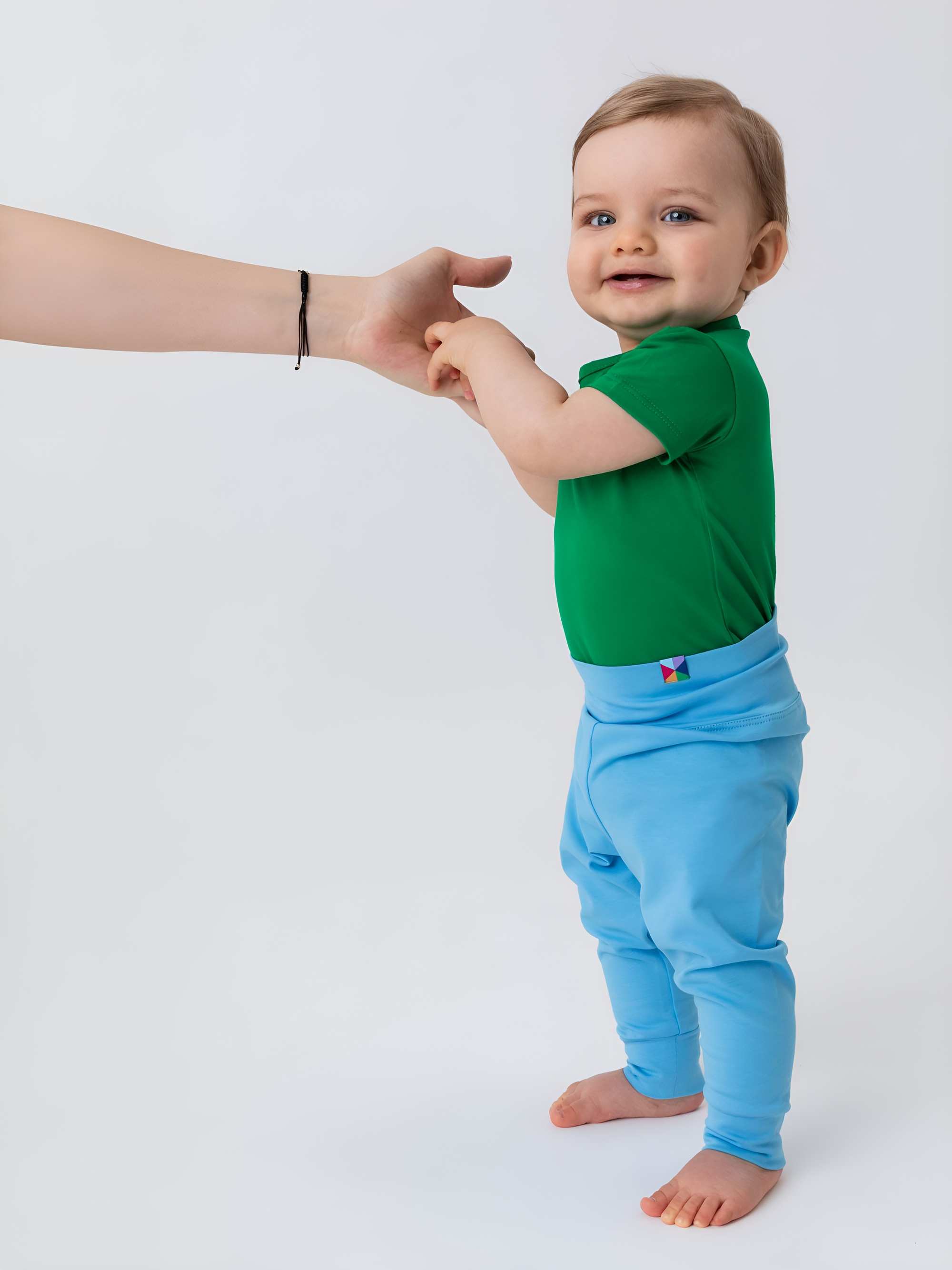Pastel blue jersey pants
