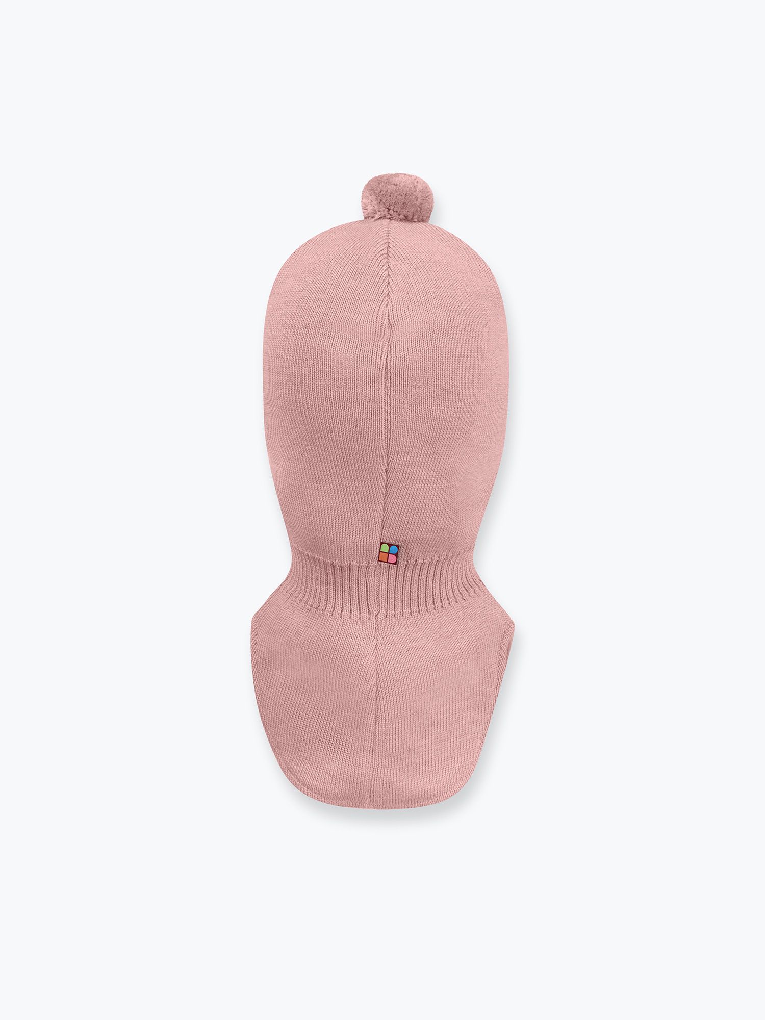 Powder pink merino wool balaclava Baby