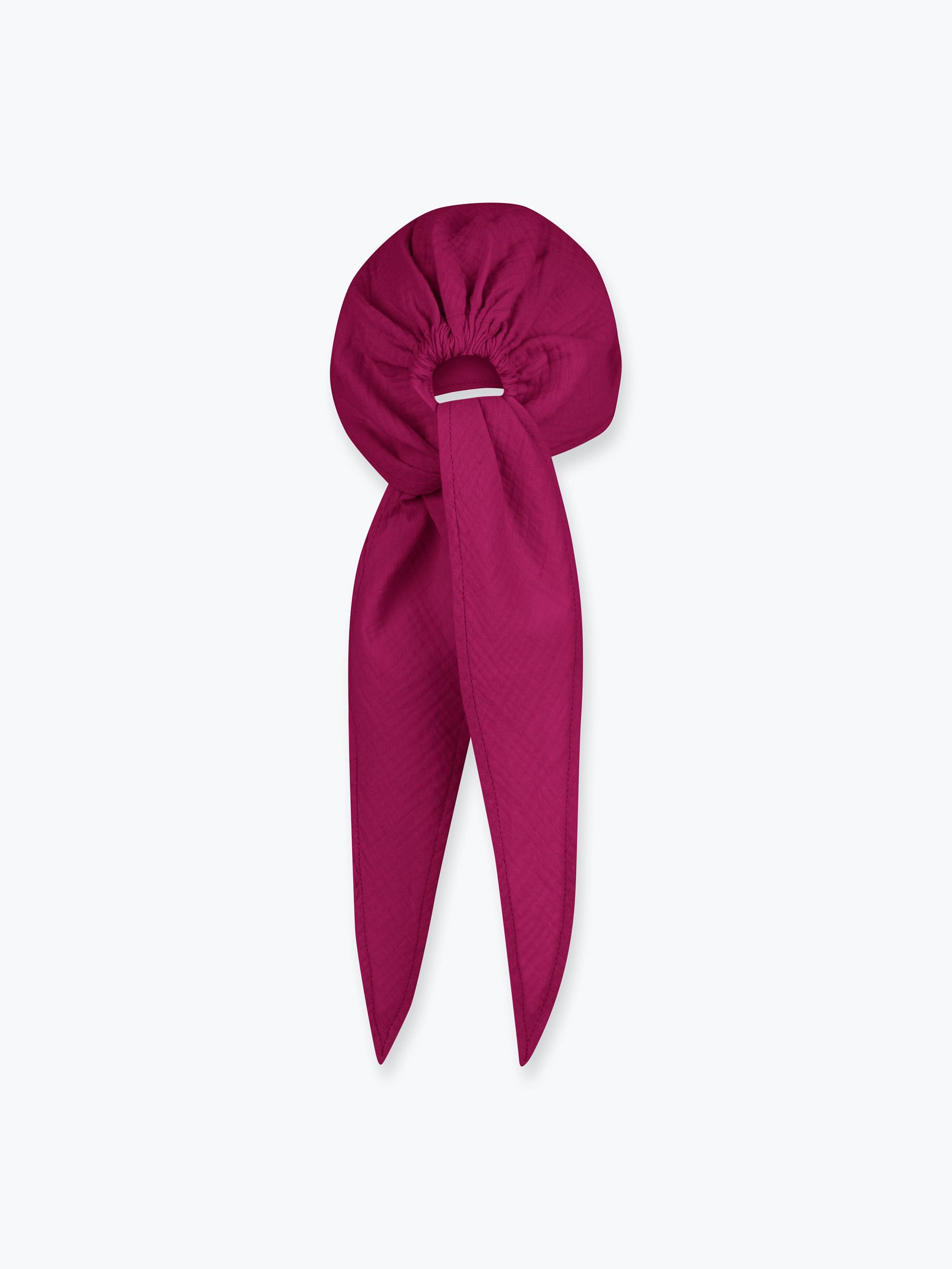 Amarantowa bandana muślinowa