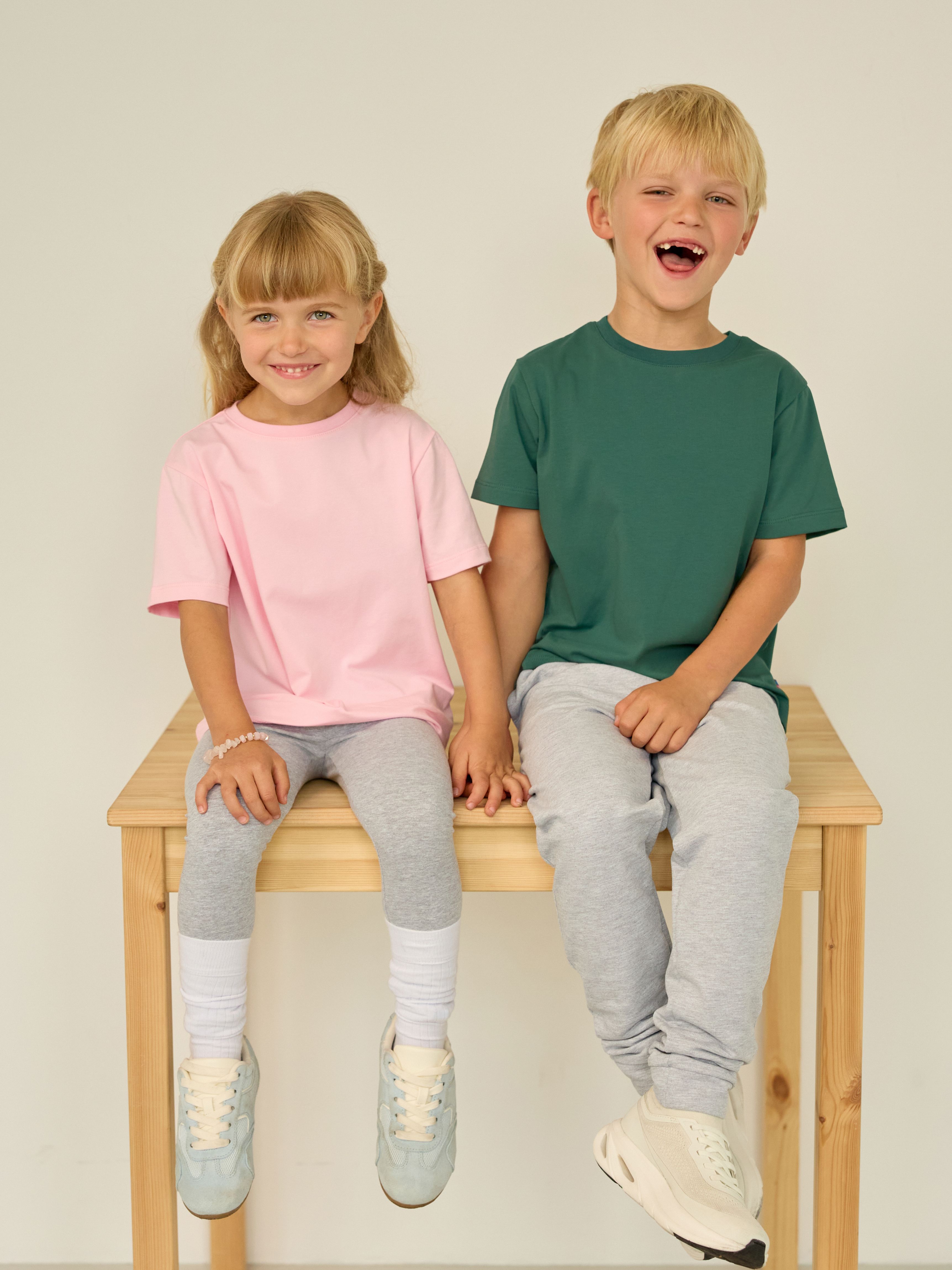 Sage green Ribbed Trim T-Shirt