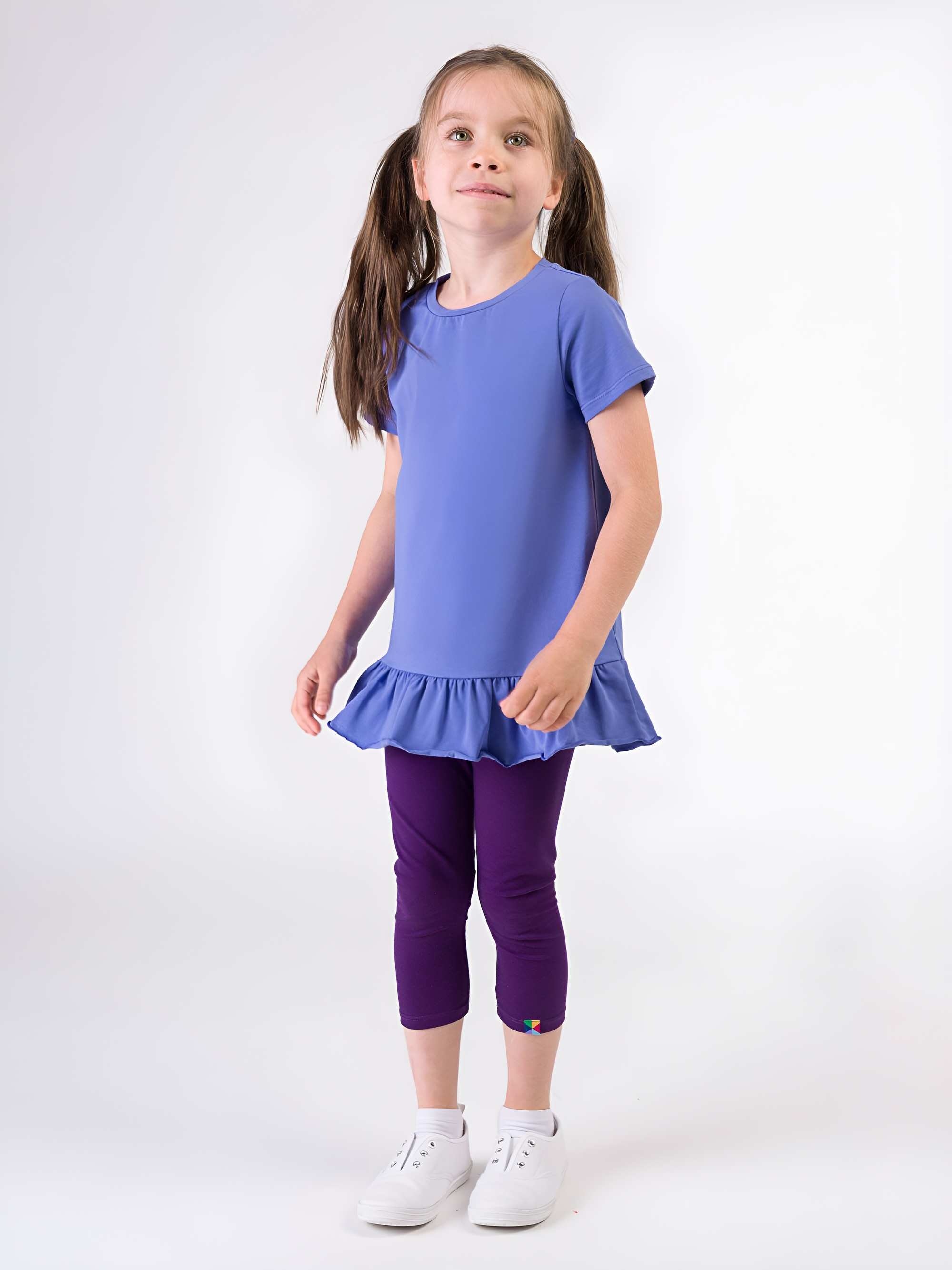 Fioletowe legginsy 3/4