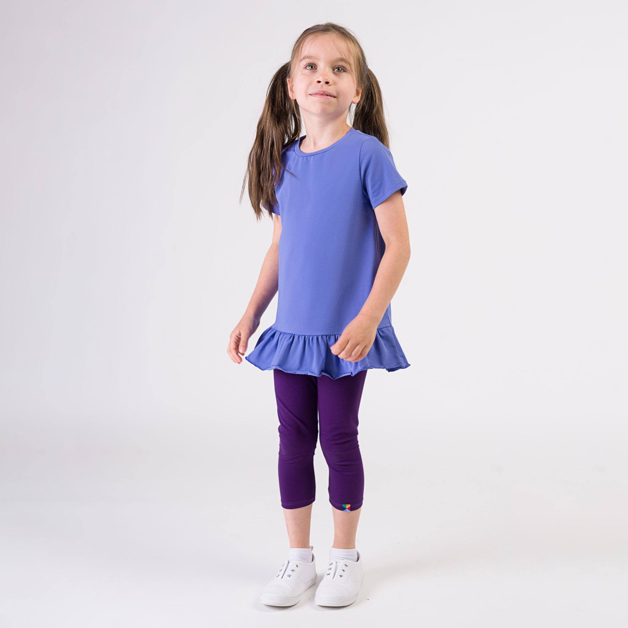 Fioletowe legginsy 3/4